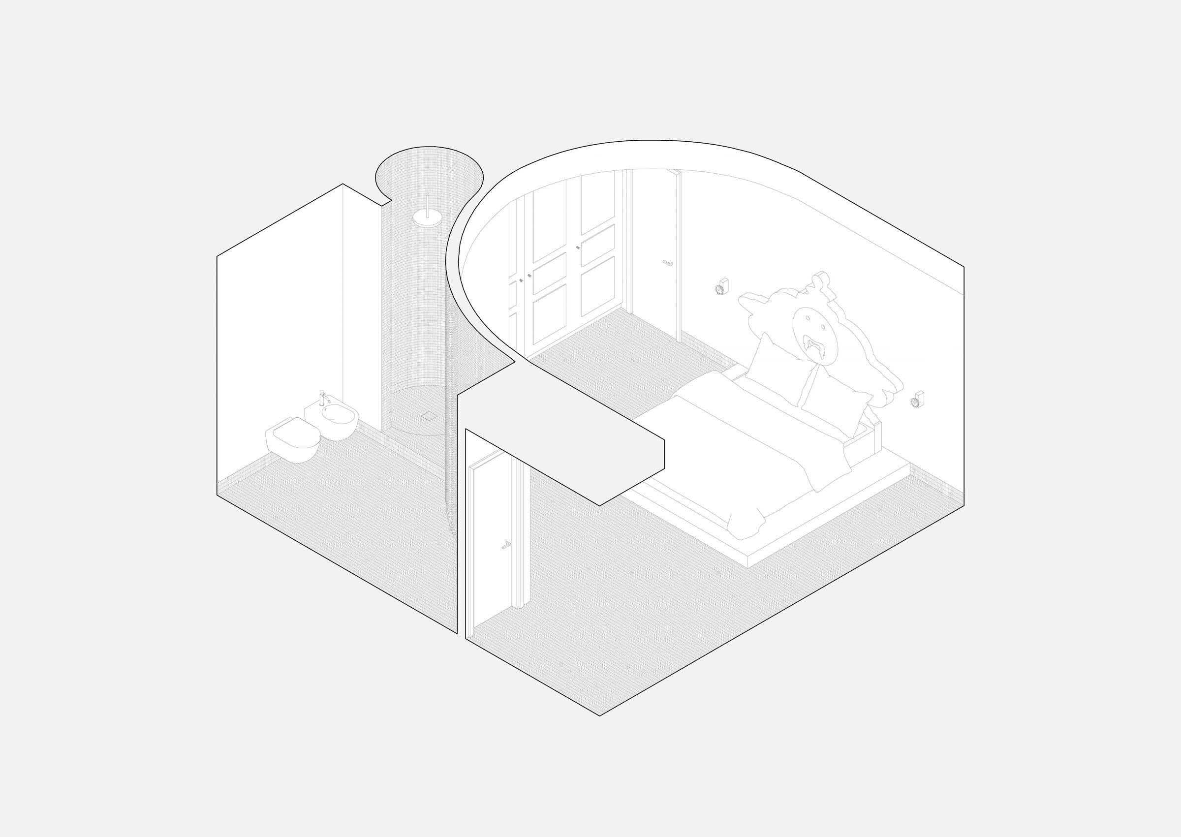 Bedroom Axonometry