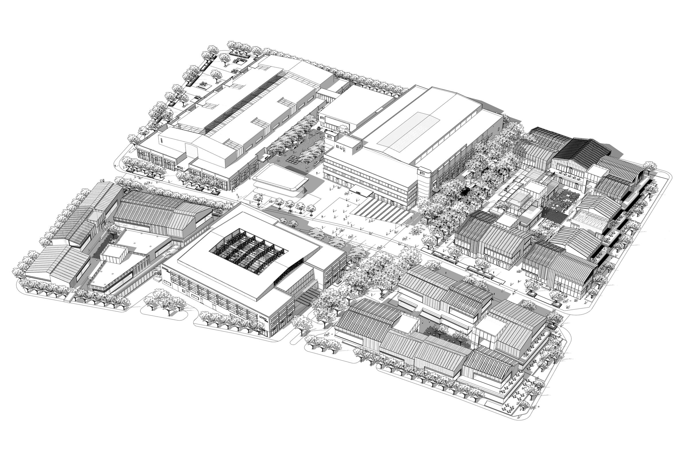 axonometric birdview