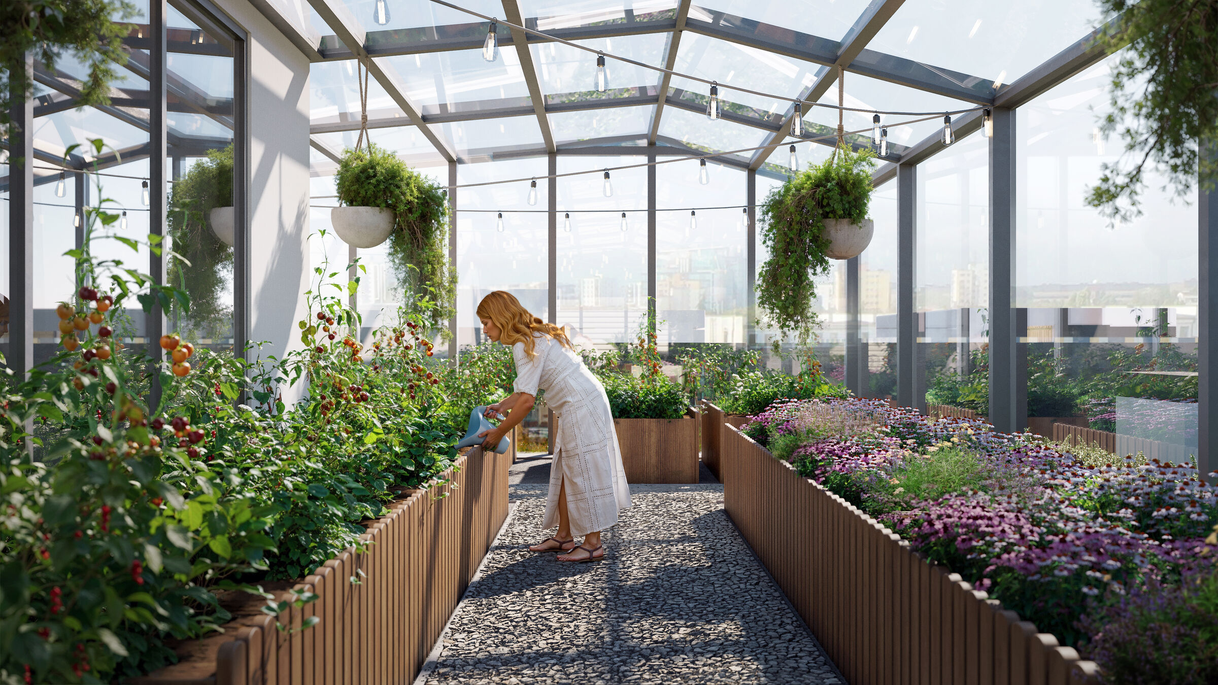 Rooftop greenhouse of B6 building