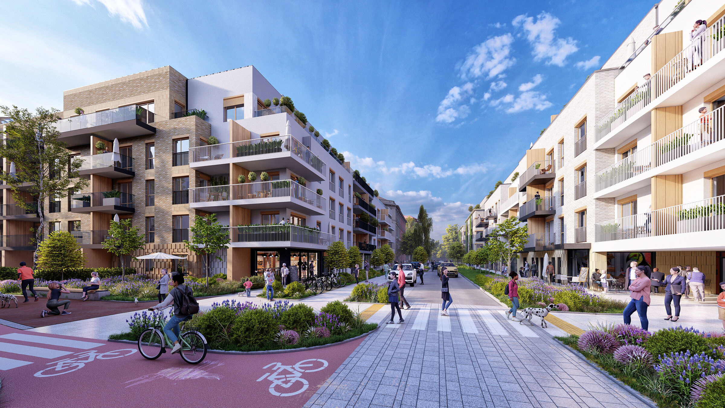 Building B6 on the left, building B10 on the right