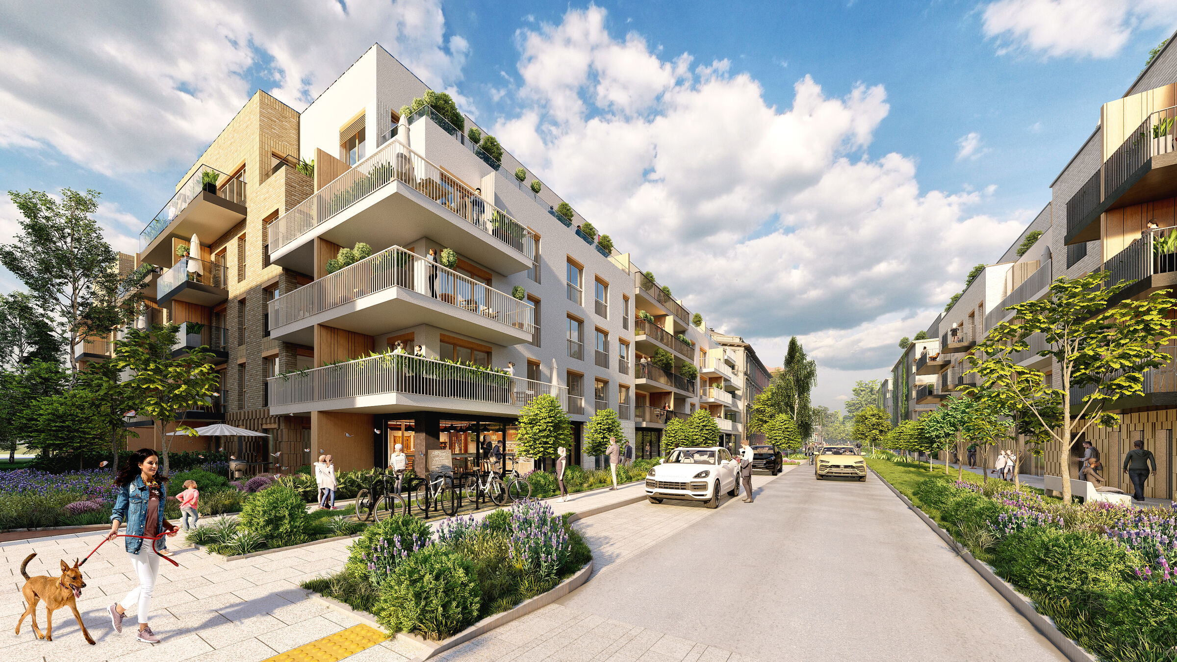 Building B6 on the left, building B10 on the right
