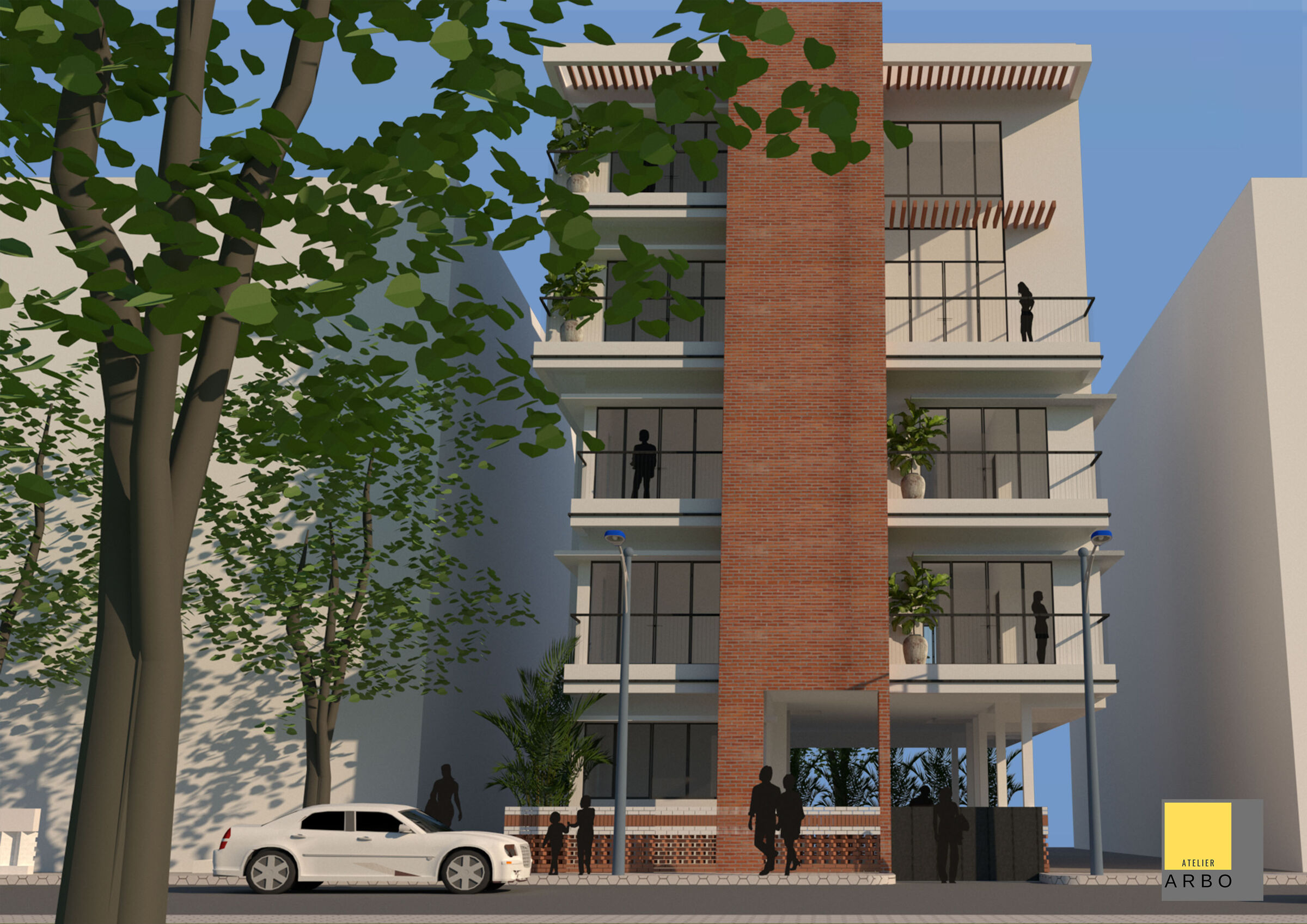 Front View of Residential Building in Chennai