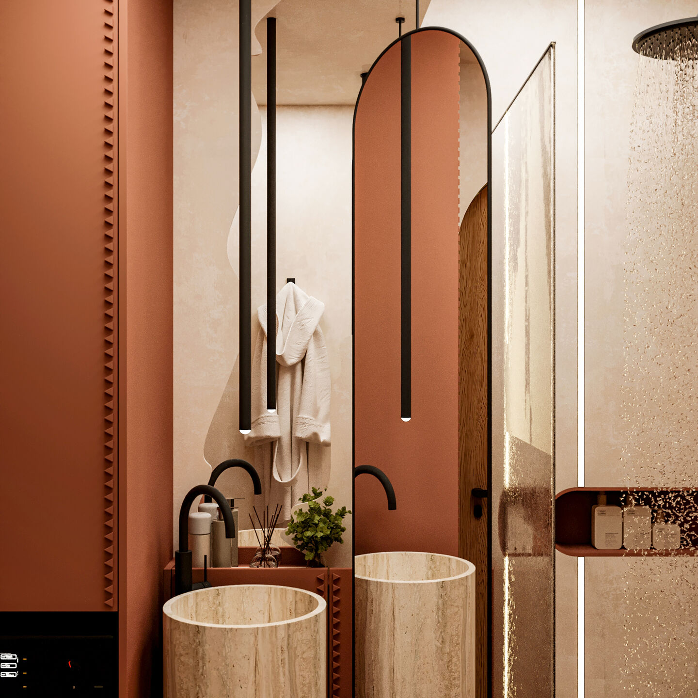 “Rhythm of Soft Lines” Design: @kaon.line Client: Private Location: Prishtinë, Kosovë