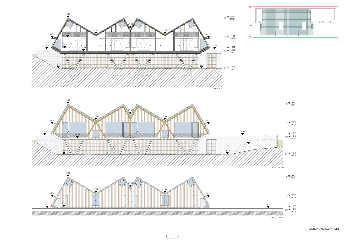 Sections and elevations