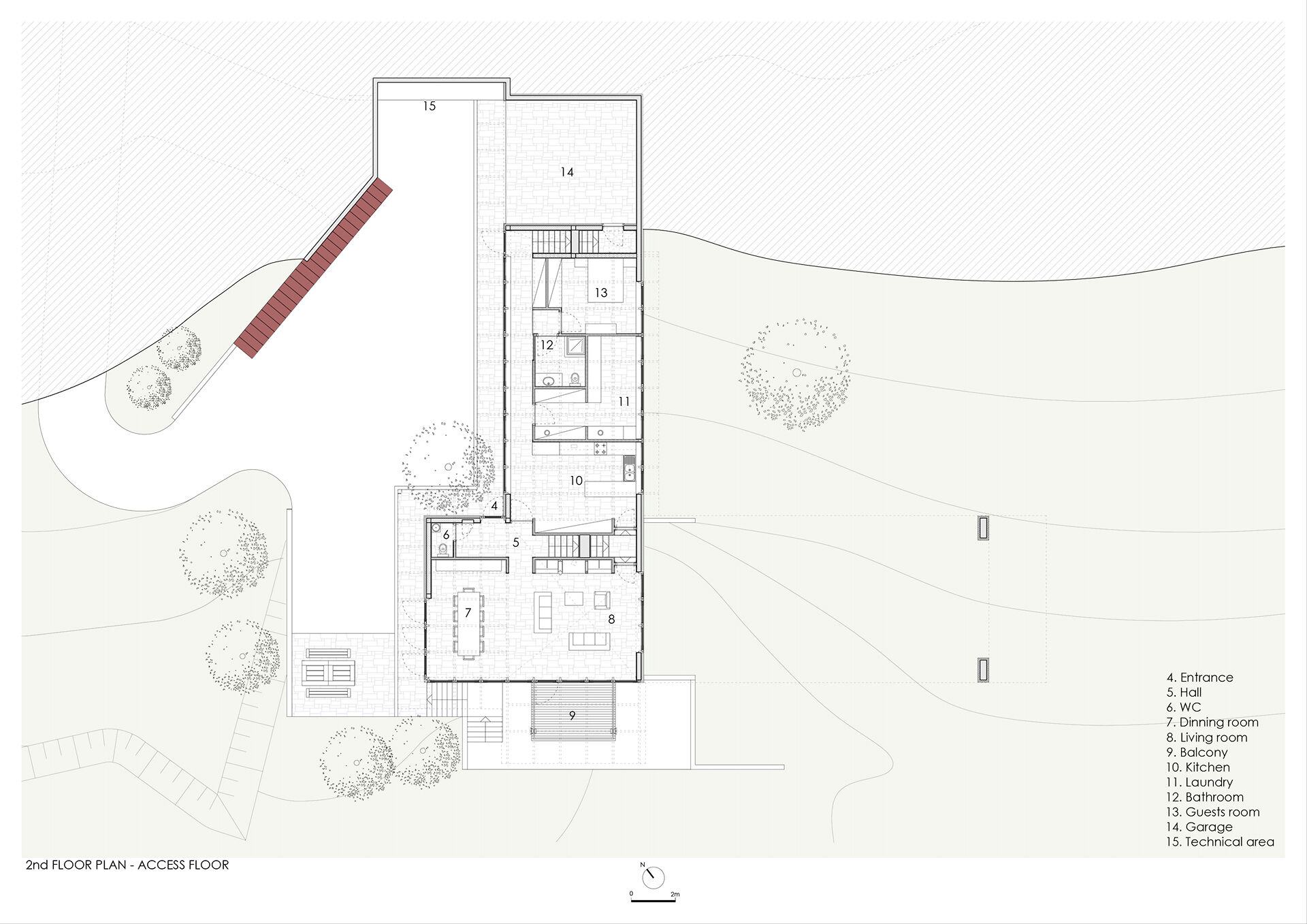 2 nd floor - access flor