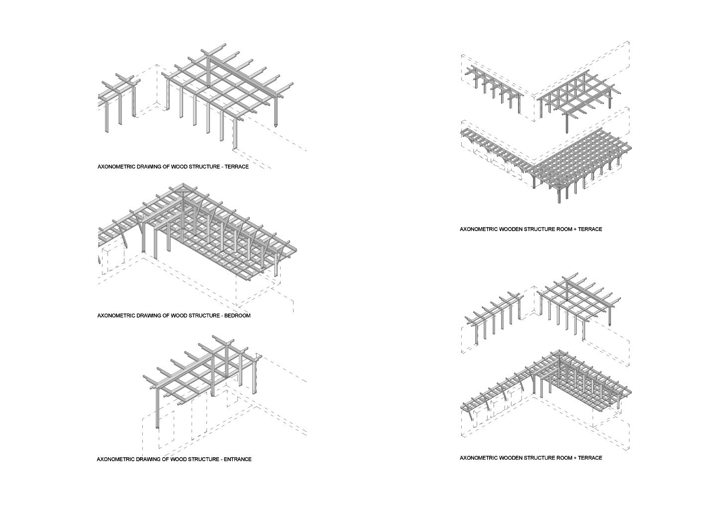 Wood structure Axonometrics