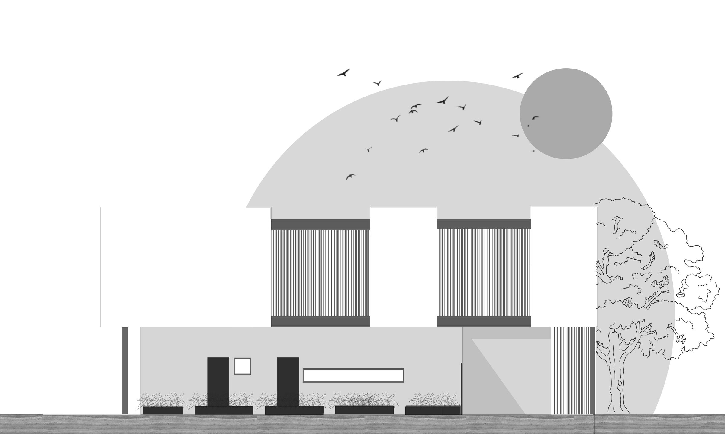 west elevation