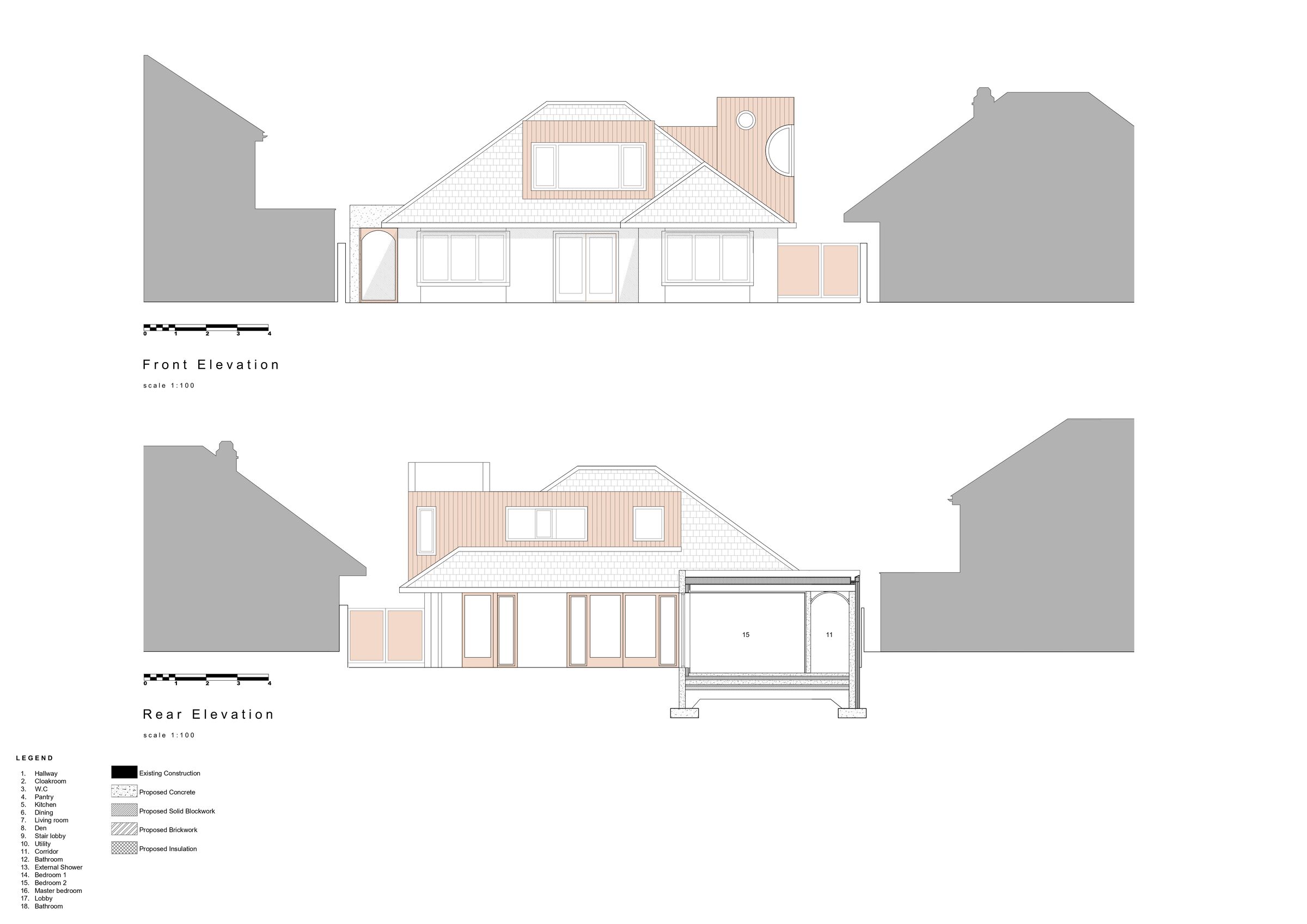 Front & Rear Elevations