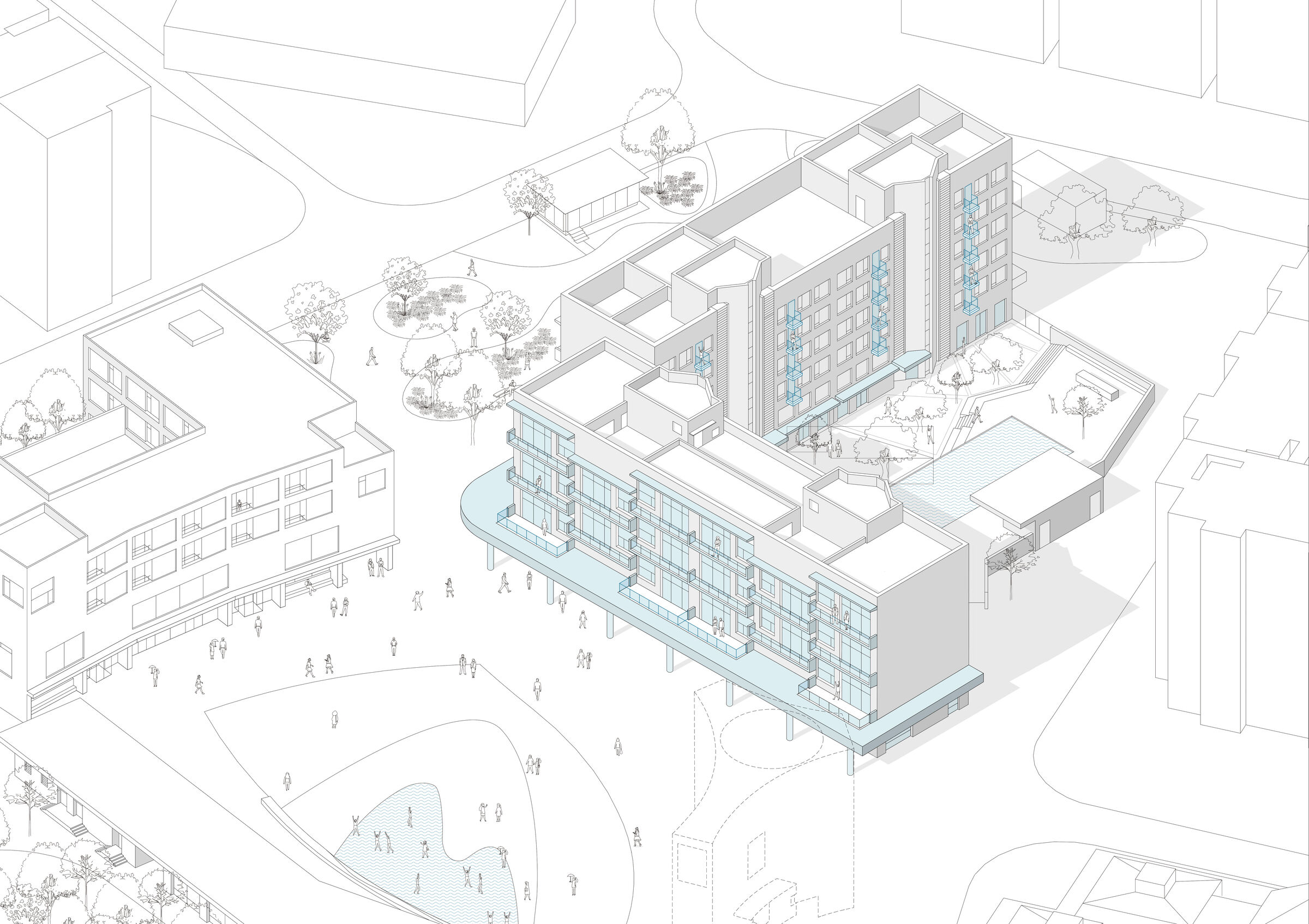 Juanzong Apartment and external open spaces