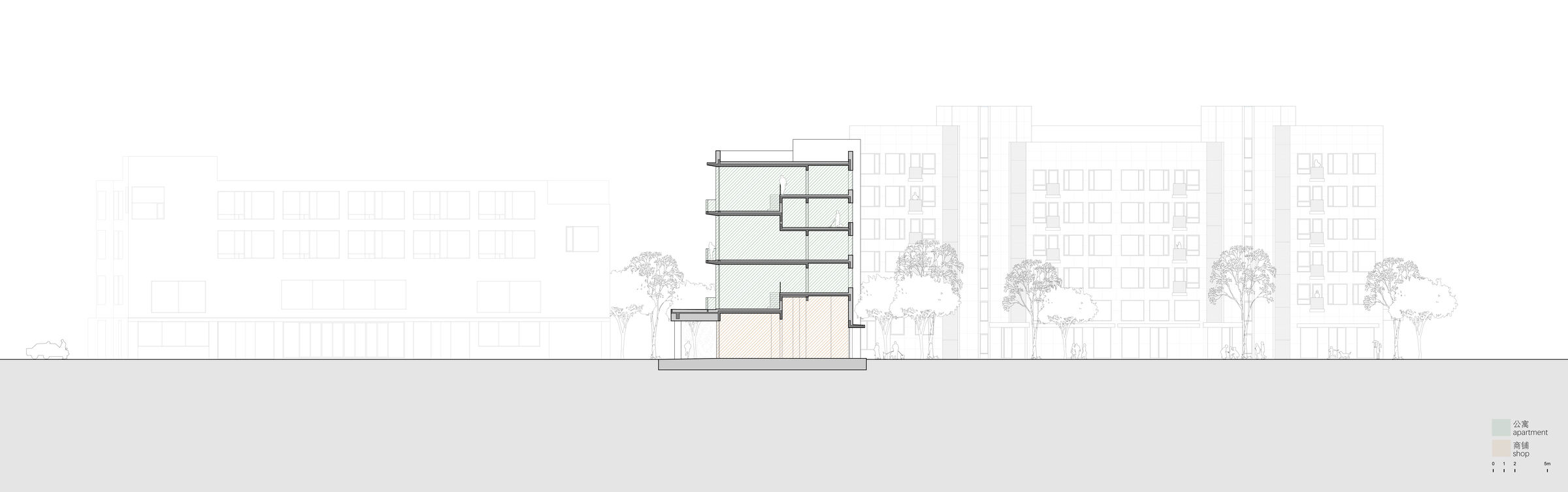 Cross section of the Juanzong Apartment