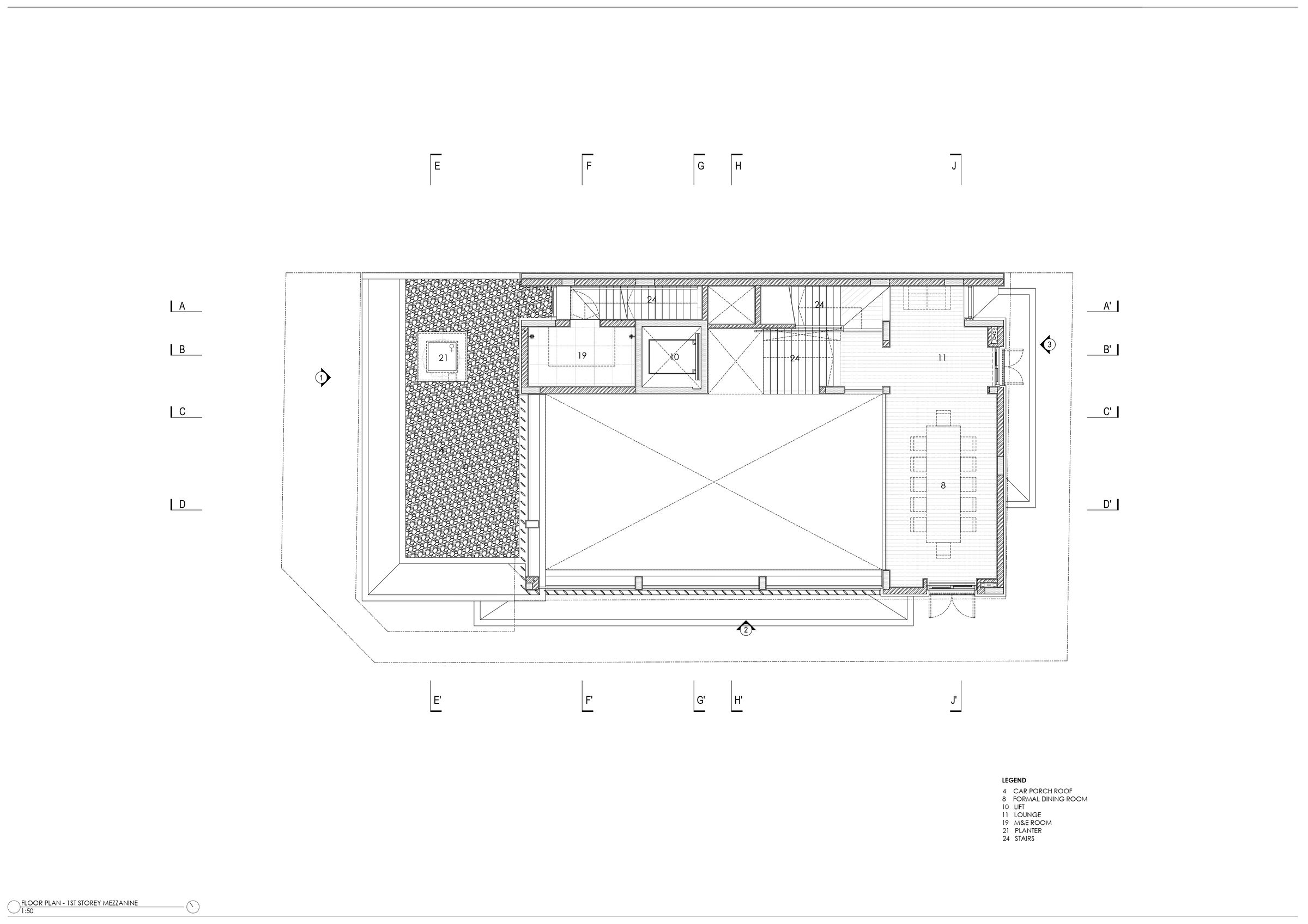 1st Storey Mezzanine Plan