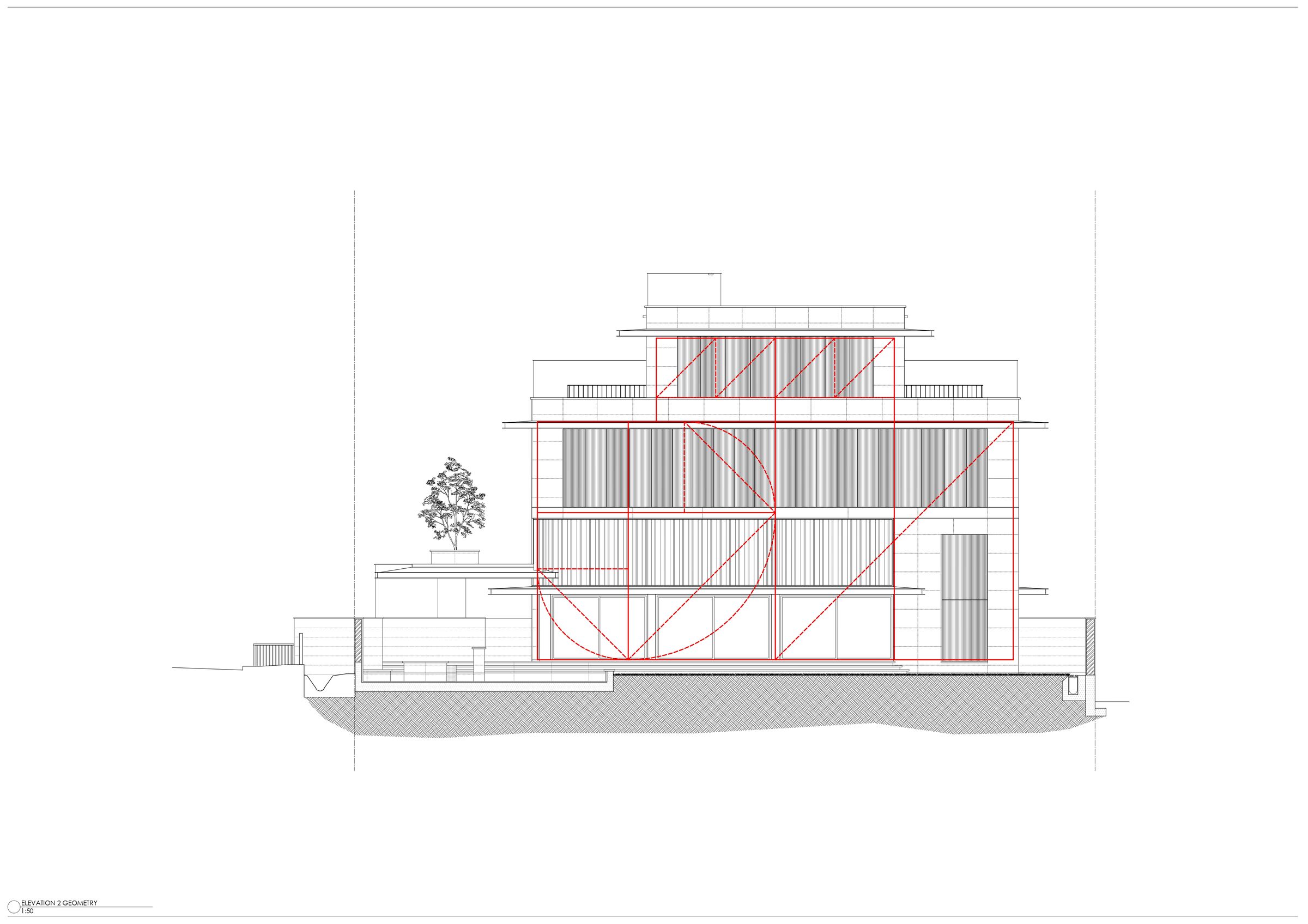 South Elevation (Elevation 2) - Geometry
