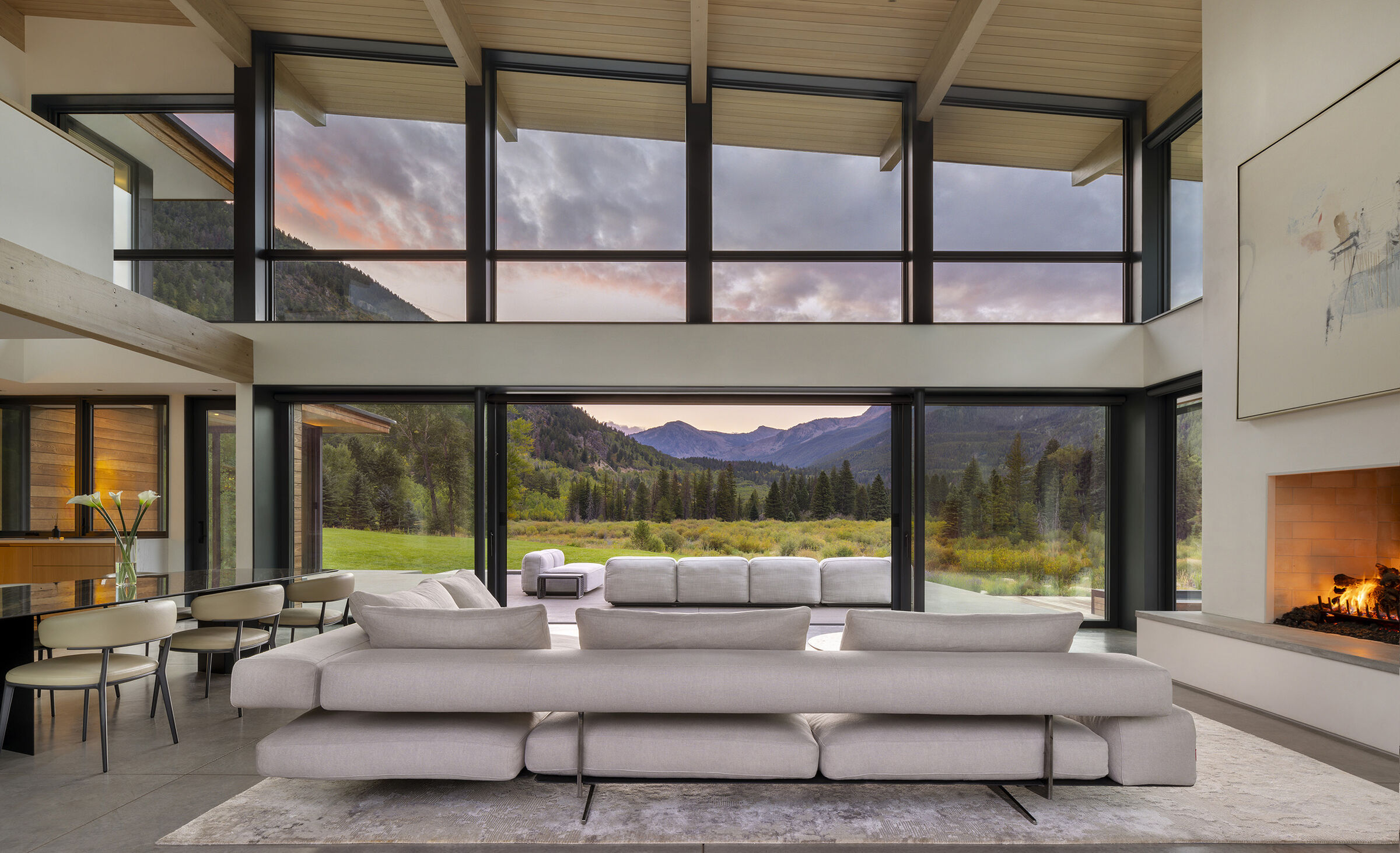 Double-height great room