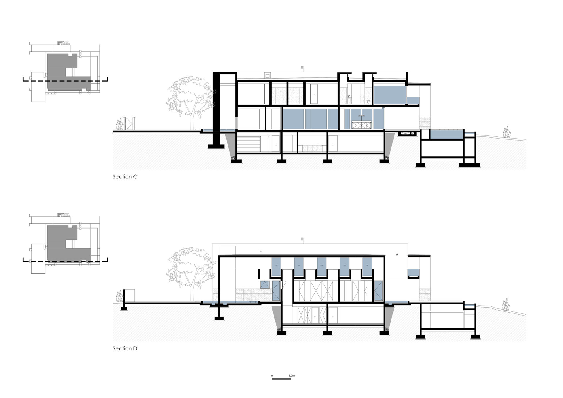 Sections C and D