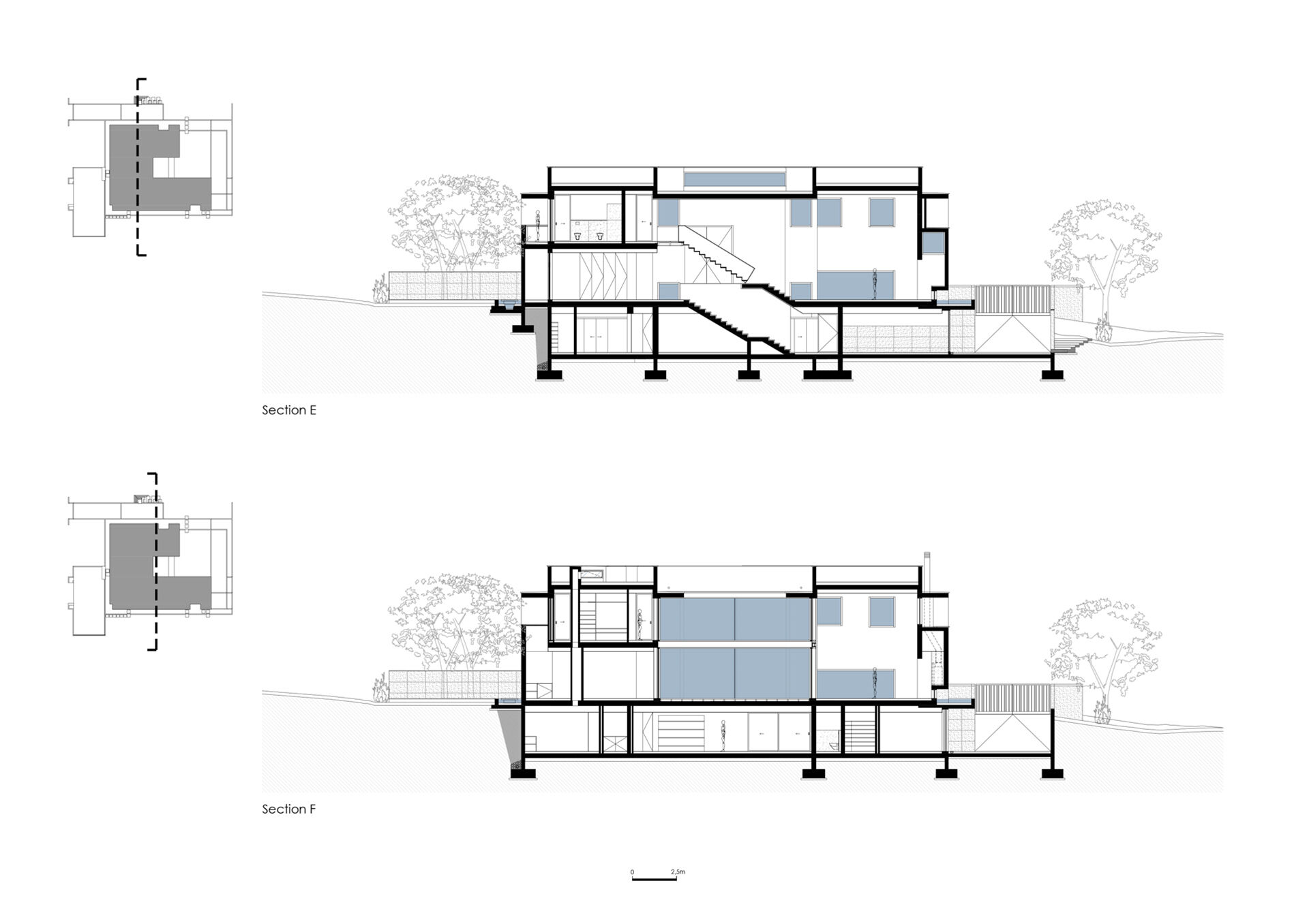 Sections E and F
