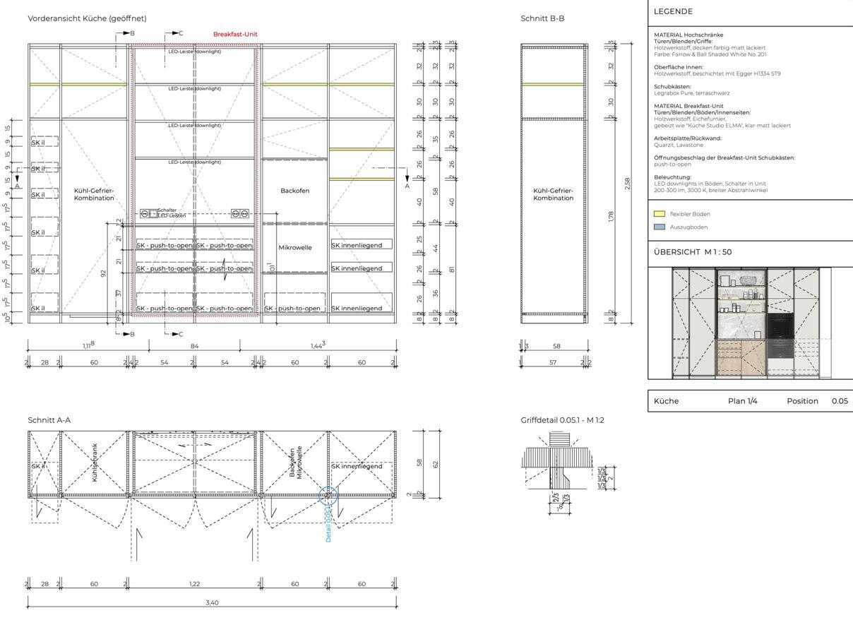 Tischlereiplanung Küche