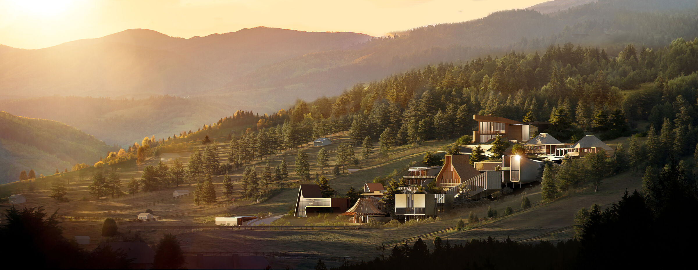 Voronet Park Project:12 Visionary Homes by Renowned Architects Amidst Nature's Splendor"