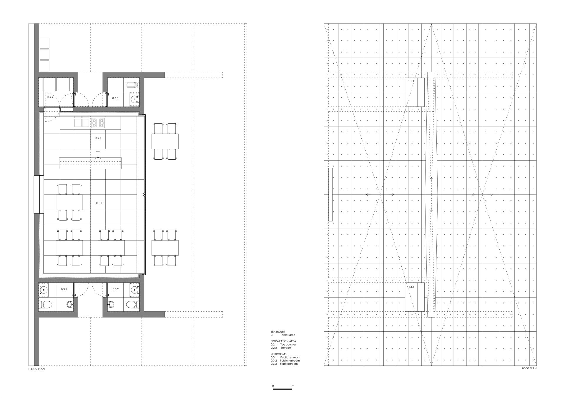 Floor plan - roof plan
