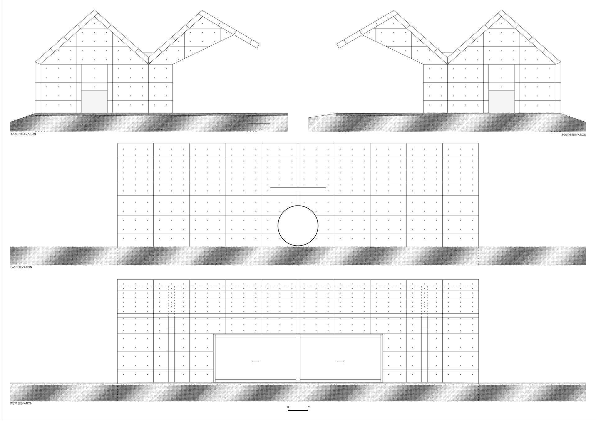 North, East and West elevation