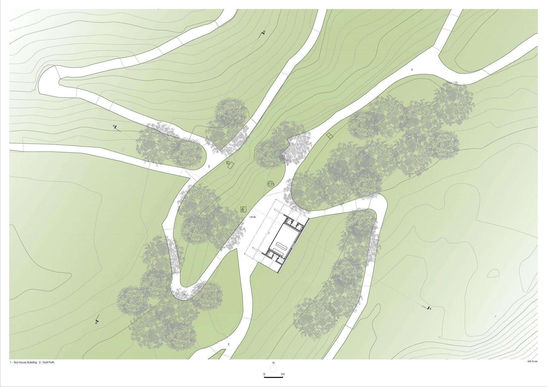 Tea House Building 2 - Golf Path