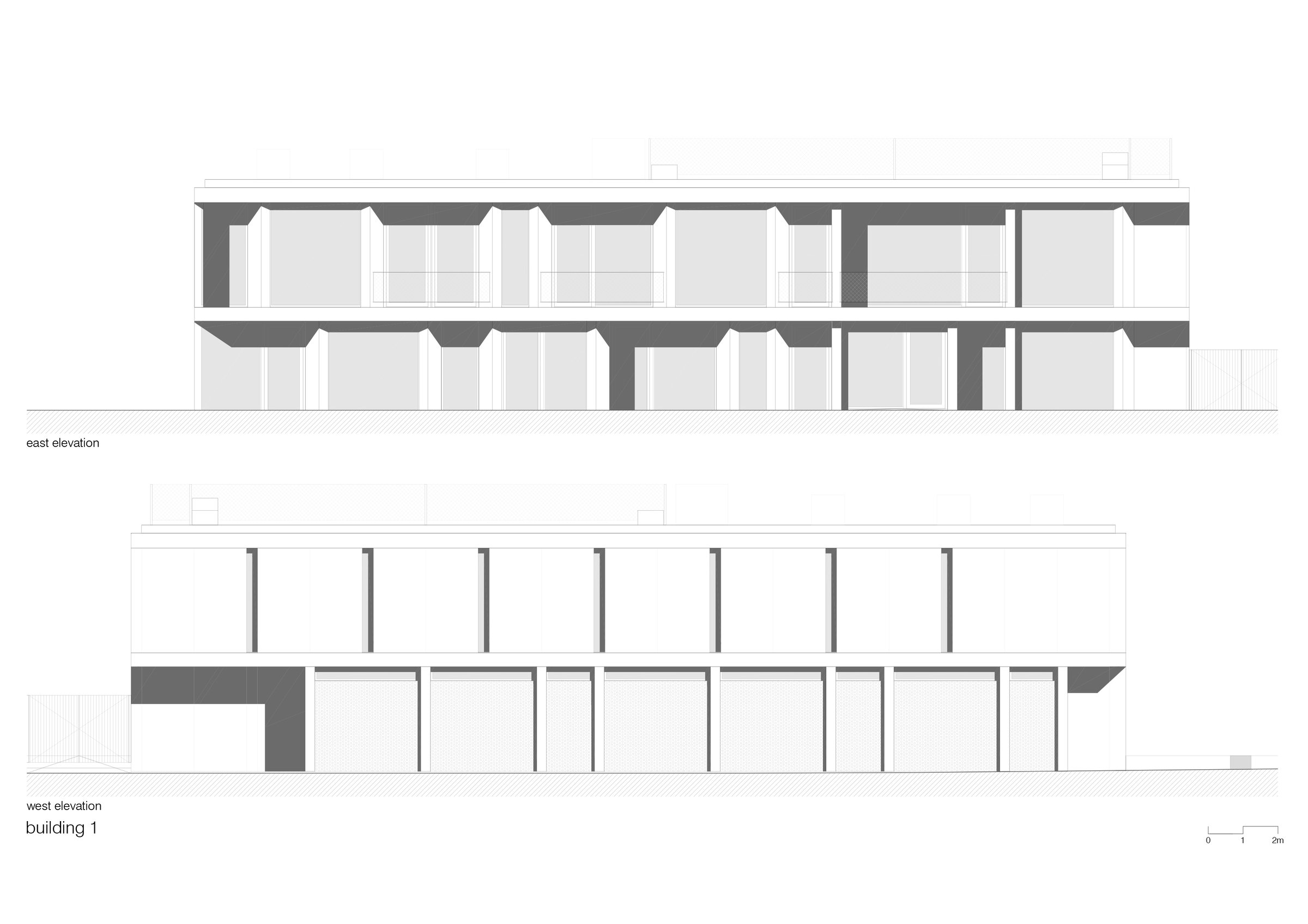 building 1 elevations