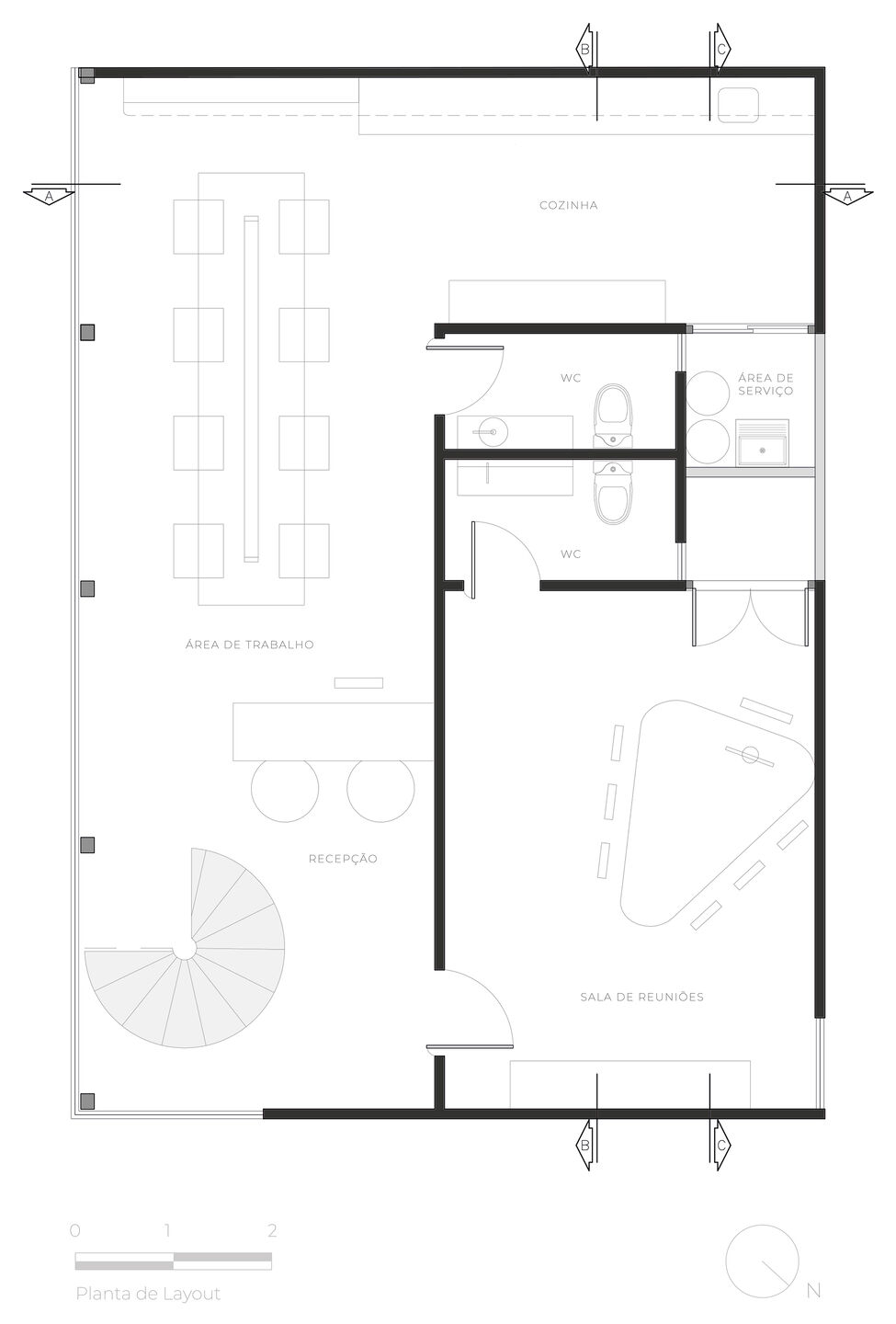 Planta Layout Casa Noar