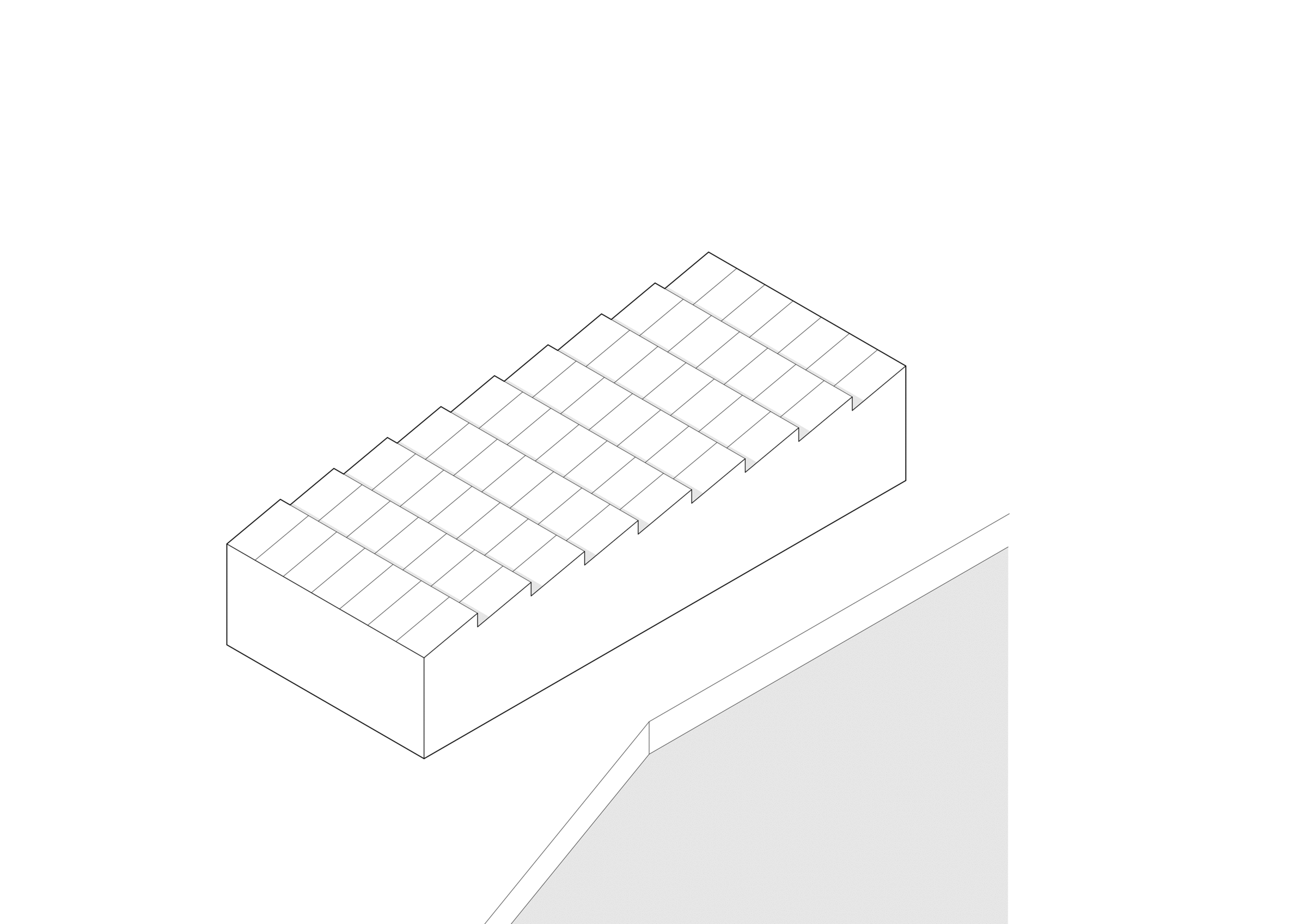 We imagined C14 as a warehouse — yet, flipped on its side and redesigned in a modern interpretation. With this, we reference the industrial history of the site, while at the same time making use of the functionality of a warehouse’s shed roof.