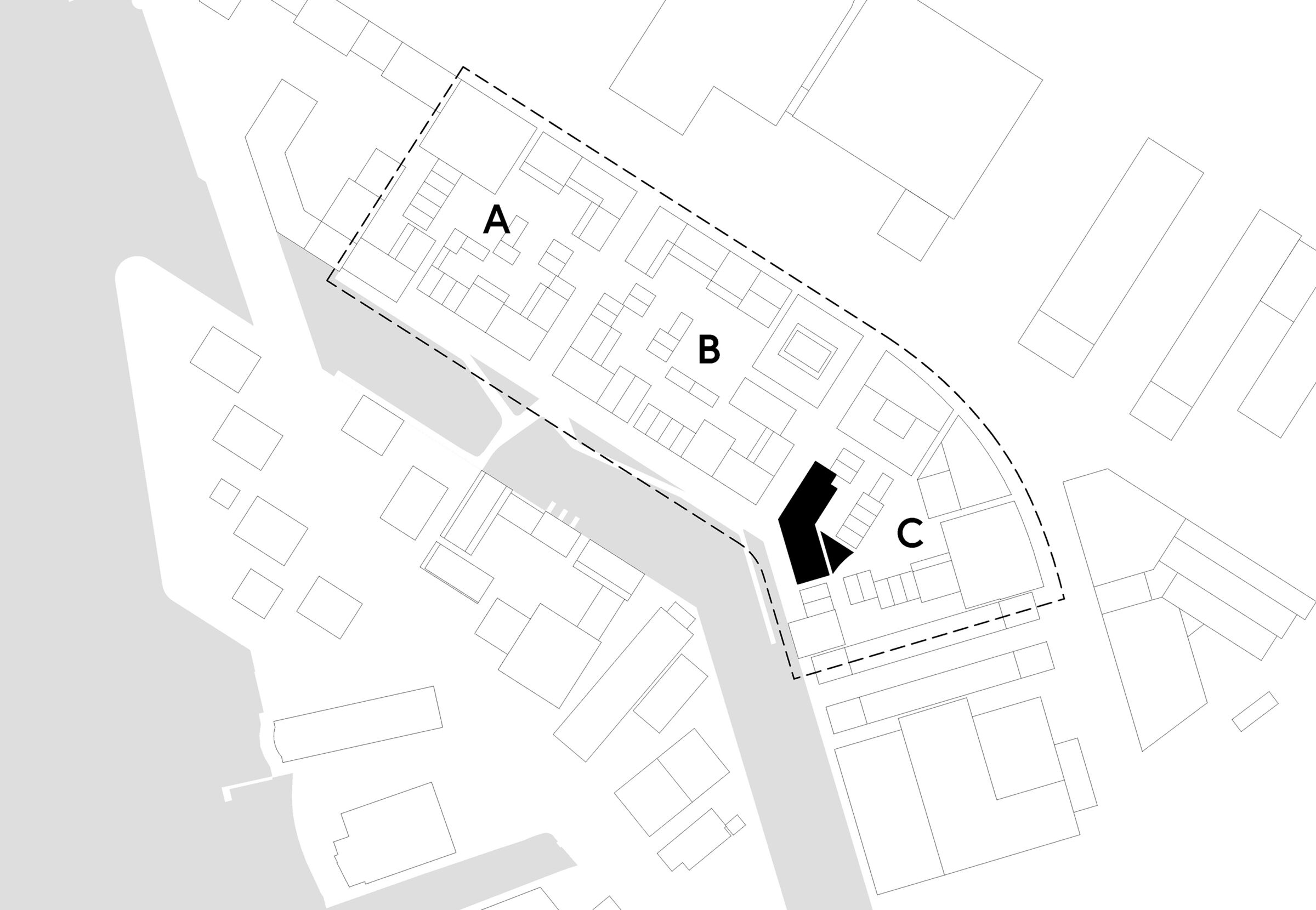 Site plan: Cityplot Buiksloterham with Plots A, B and C.