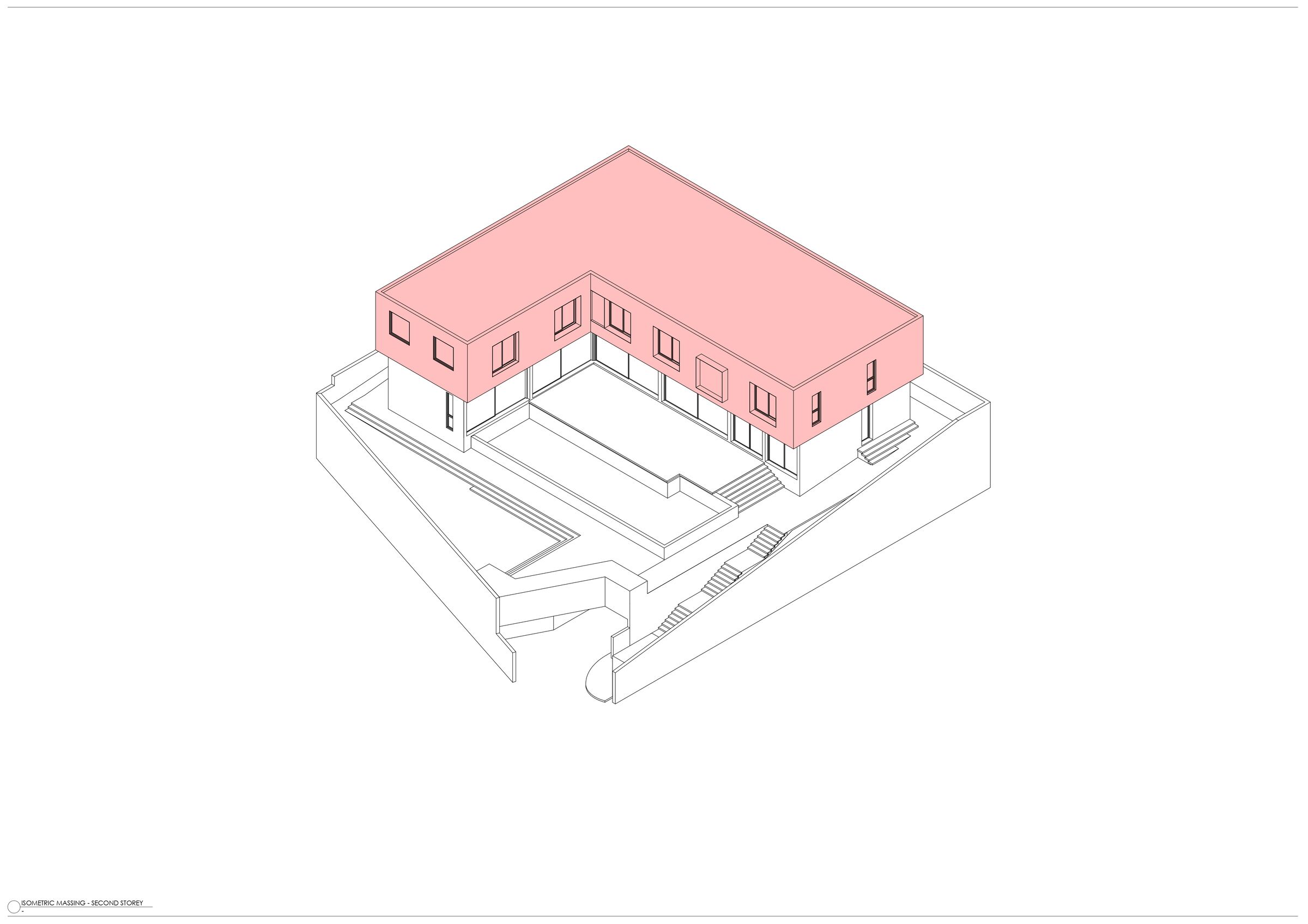 Isometric View southwest - 2nd Storey