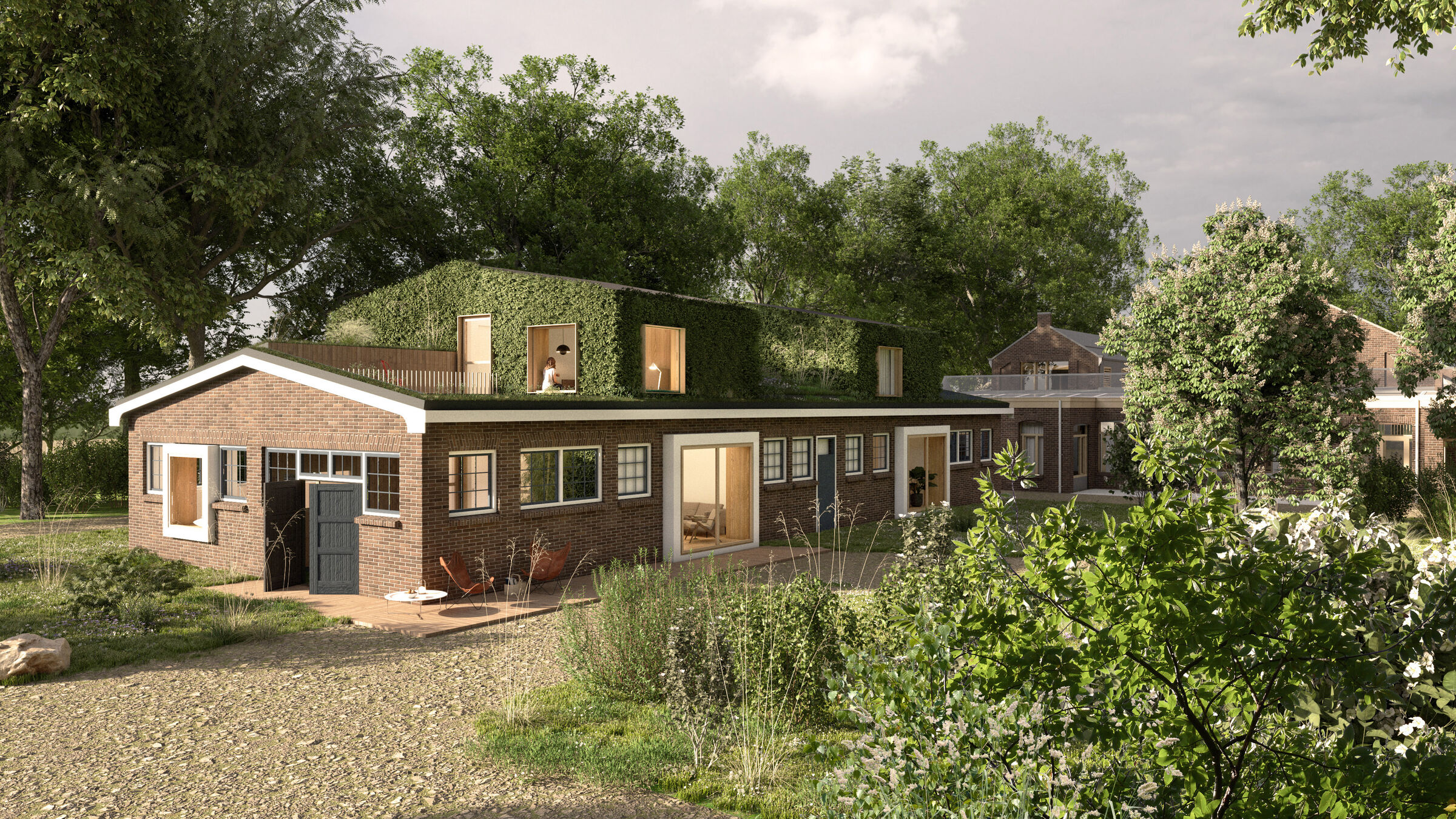 Southwest view of House A12