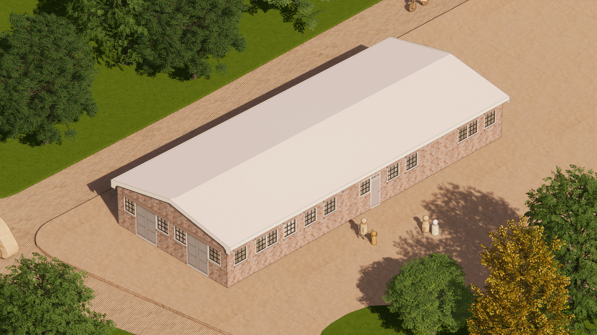 The volumetric approach, like a checkerboard, balances areas of subtraction and elevation.