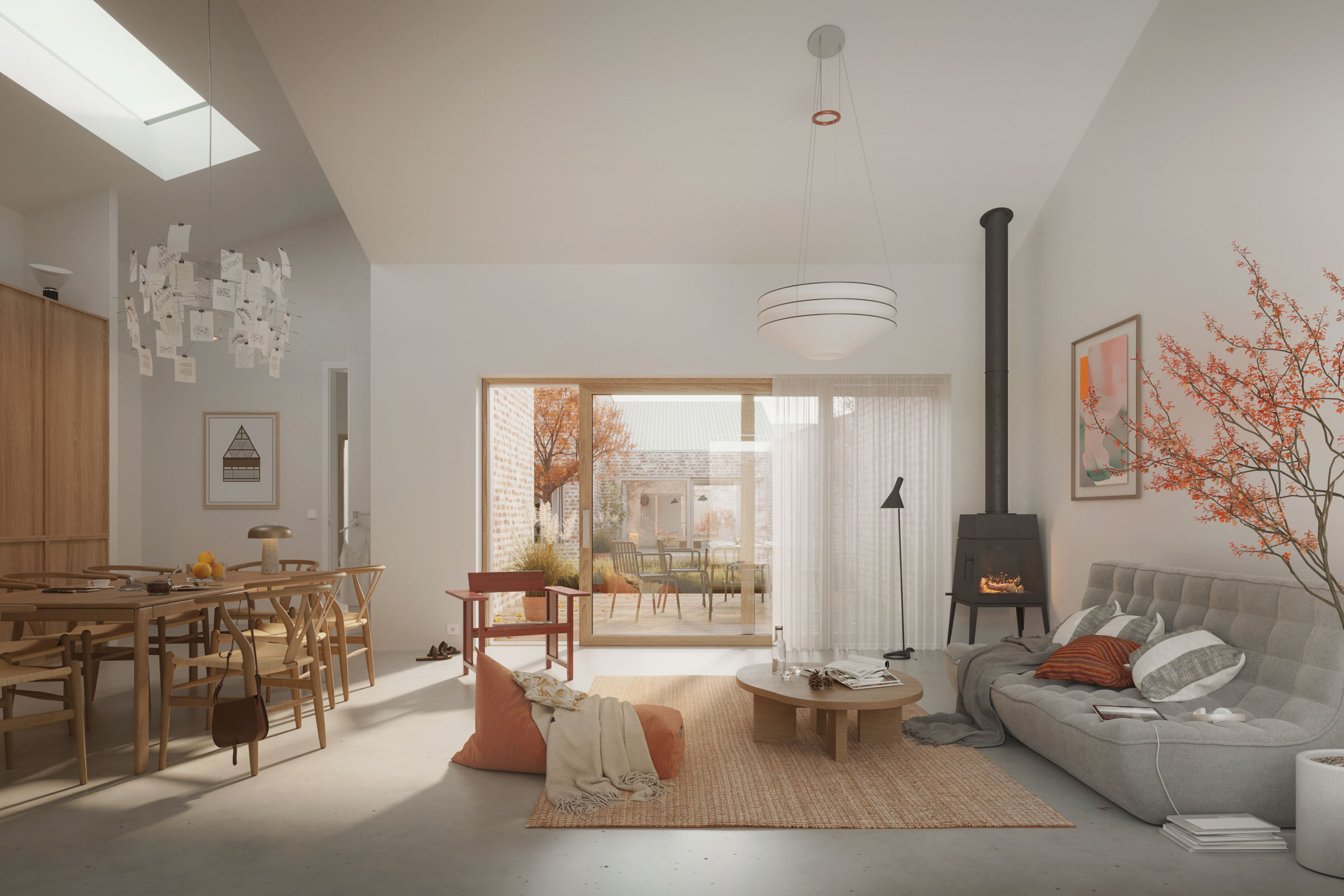 Interior, living area townhouses