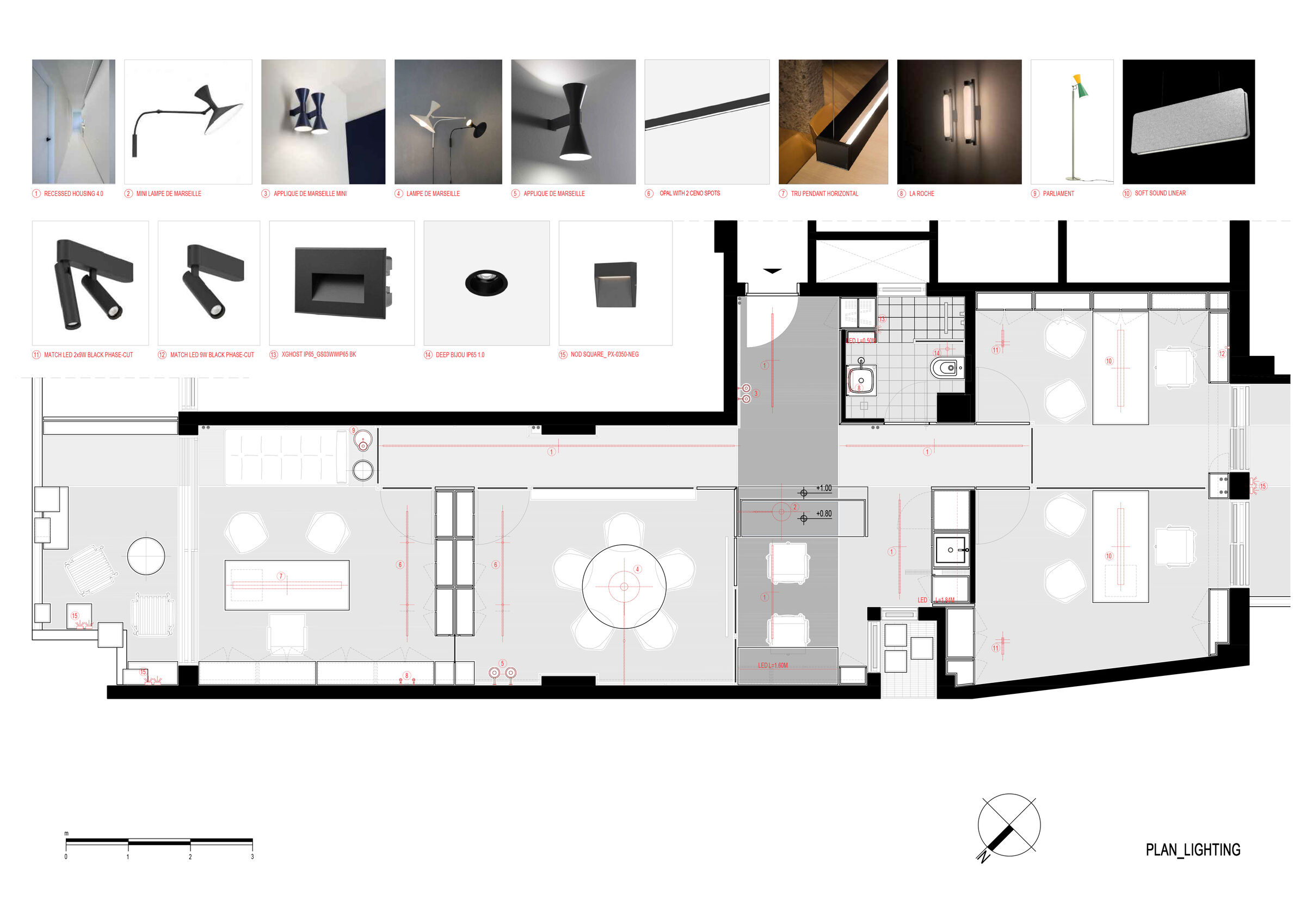Lighting and lighting features plan