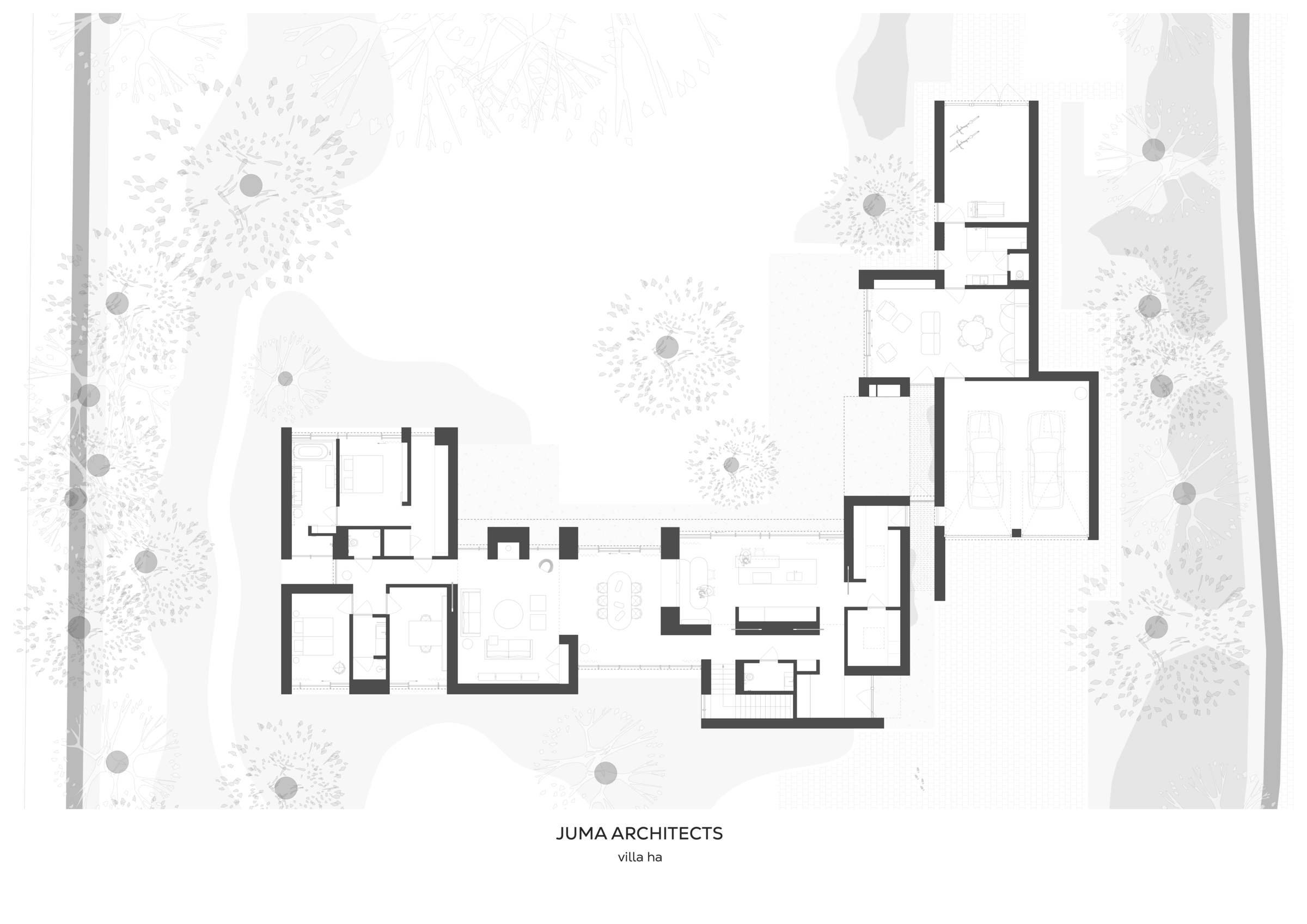 JUMA architects | villa ha | Floorplan +00