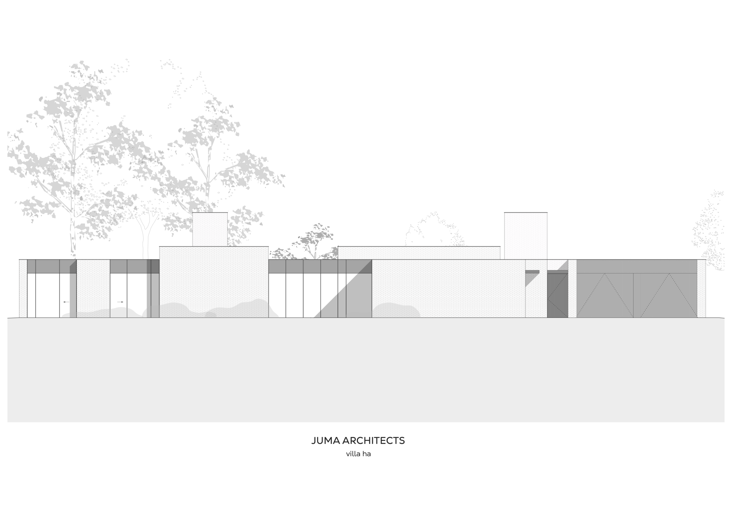 JUMA architects | villa ha | Left facade