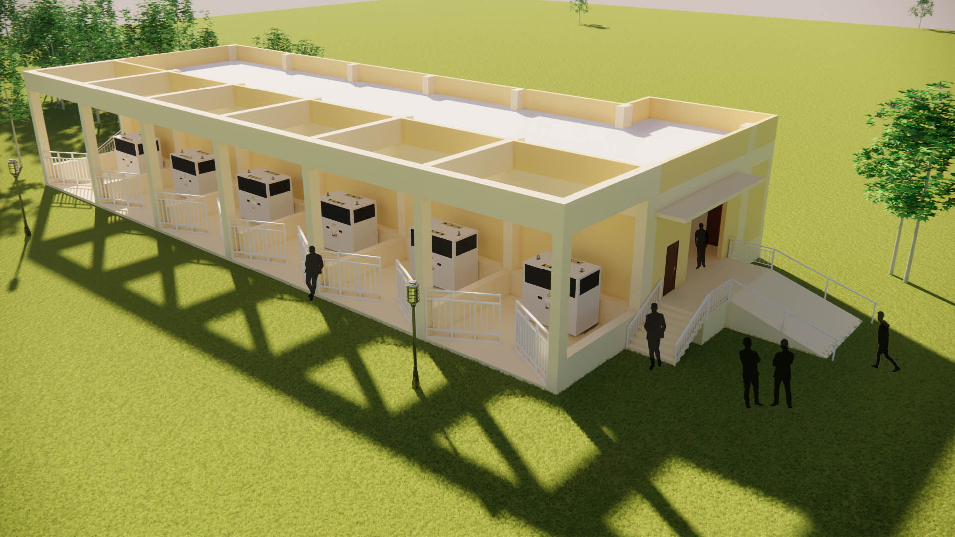 The old and worn out structures were replaced by new, well-planned substations.