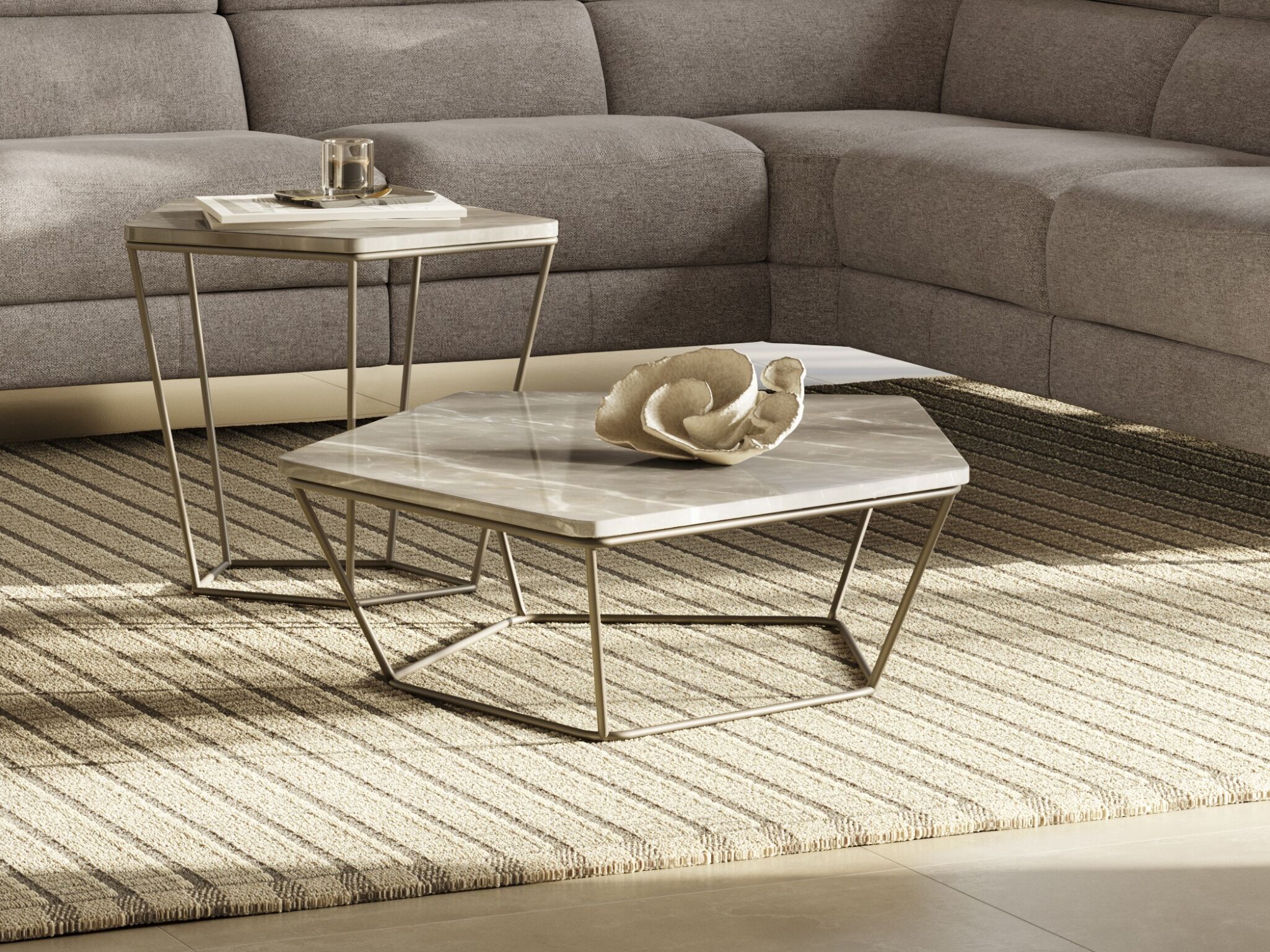 Natuzzi Chocolat センターテーブル　中古　大理石 Natuzzi Editions CHOCOLAT Coffee Table | Matt Brick – Ponsford
