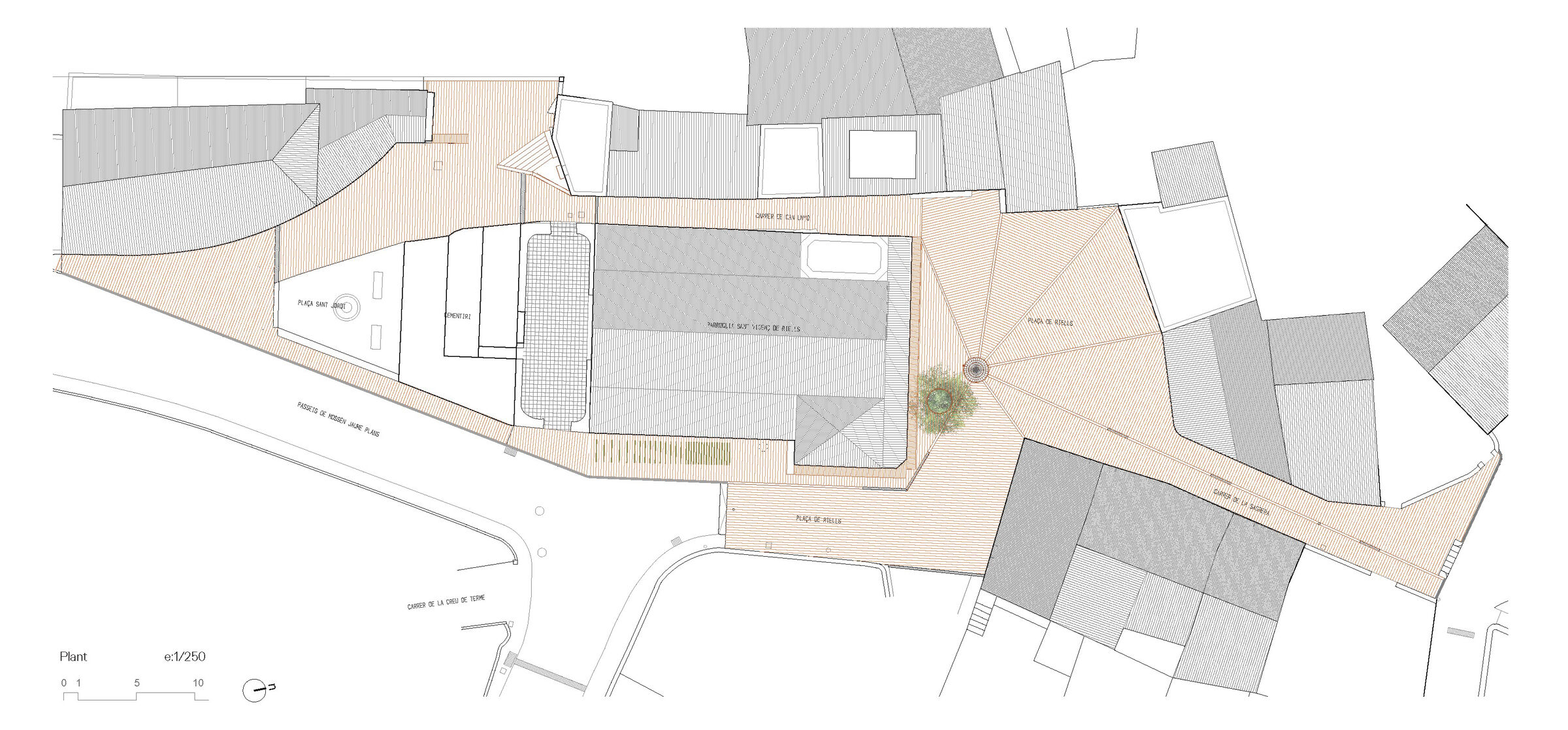 Floor plan of the intervention.