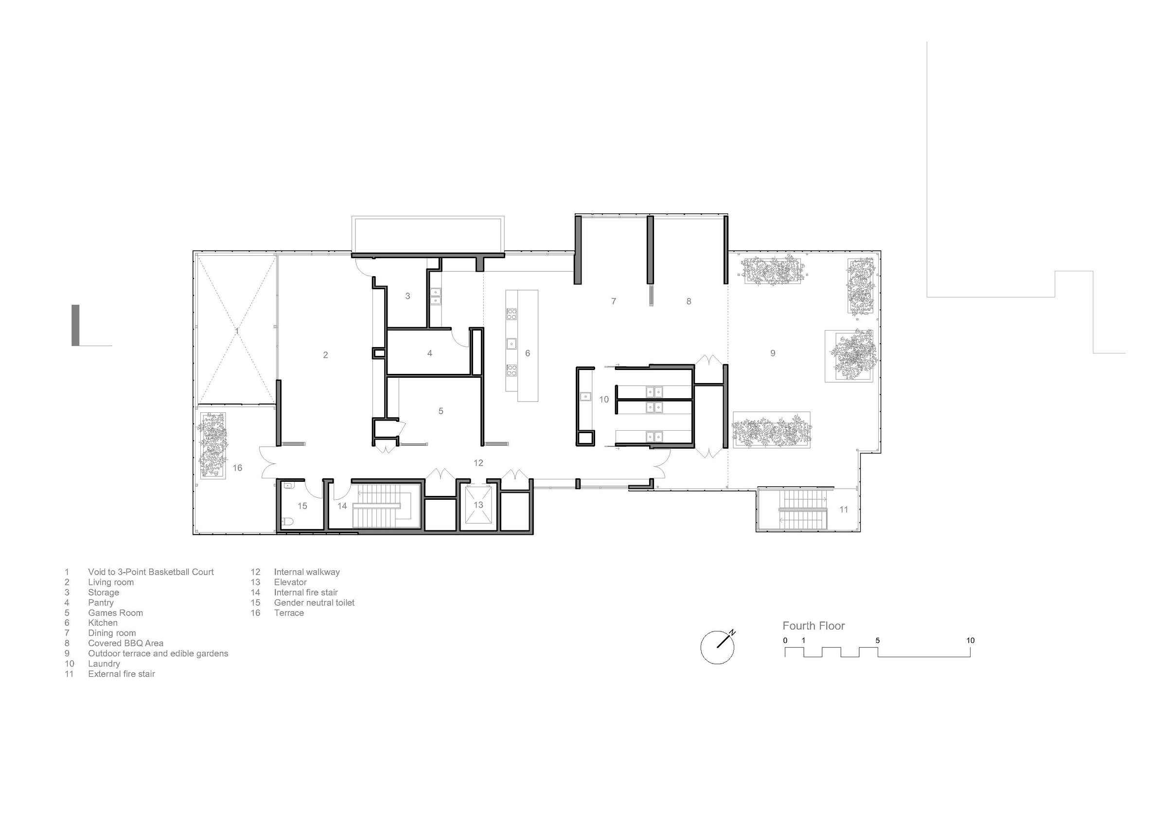 Youth2Independence (Y2I) CampbellStreet_LIMINALArchitcture_FourthFloorPlan