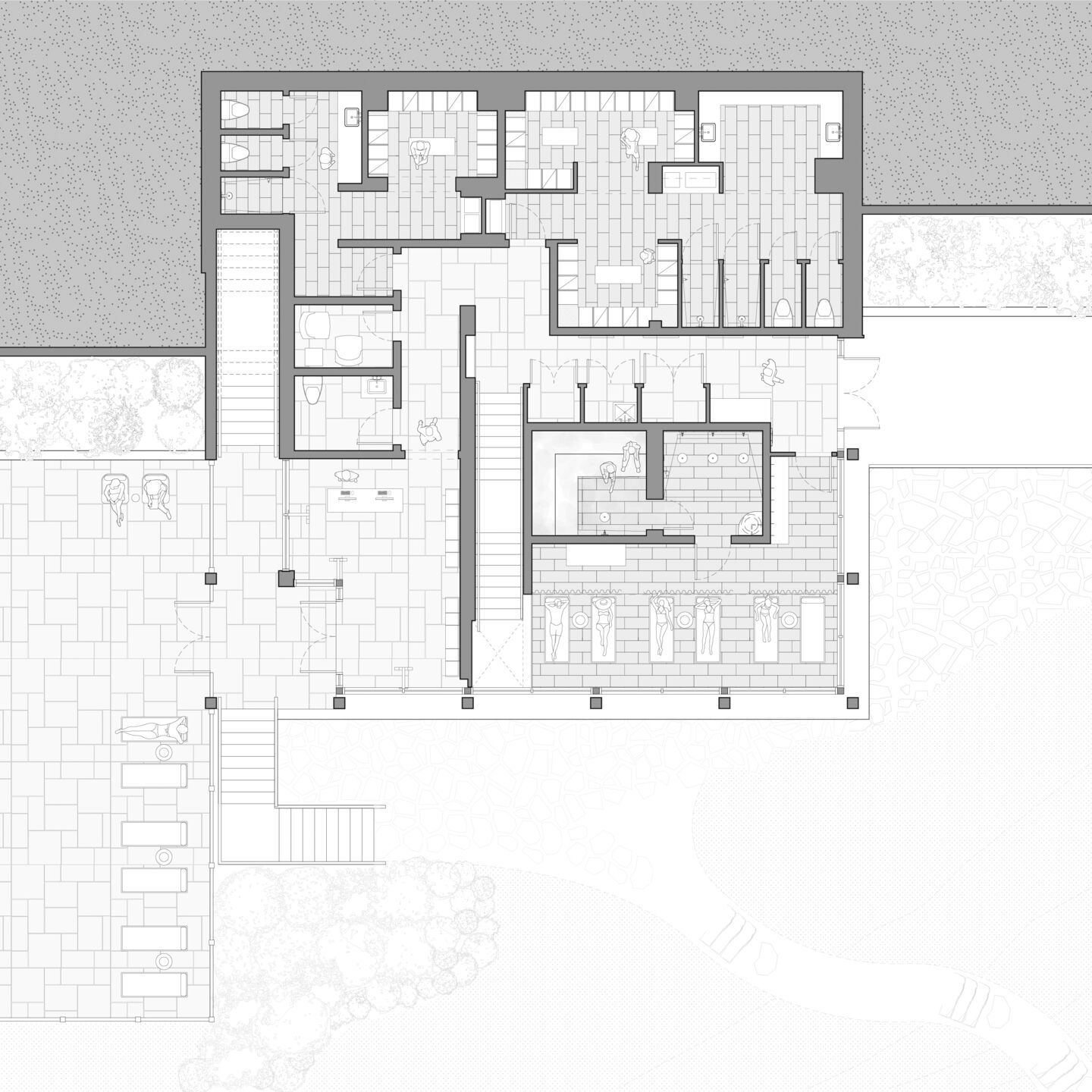 Middle floor plan - spa