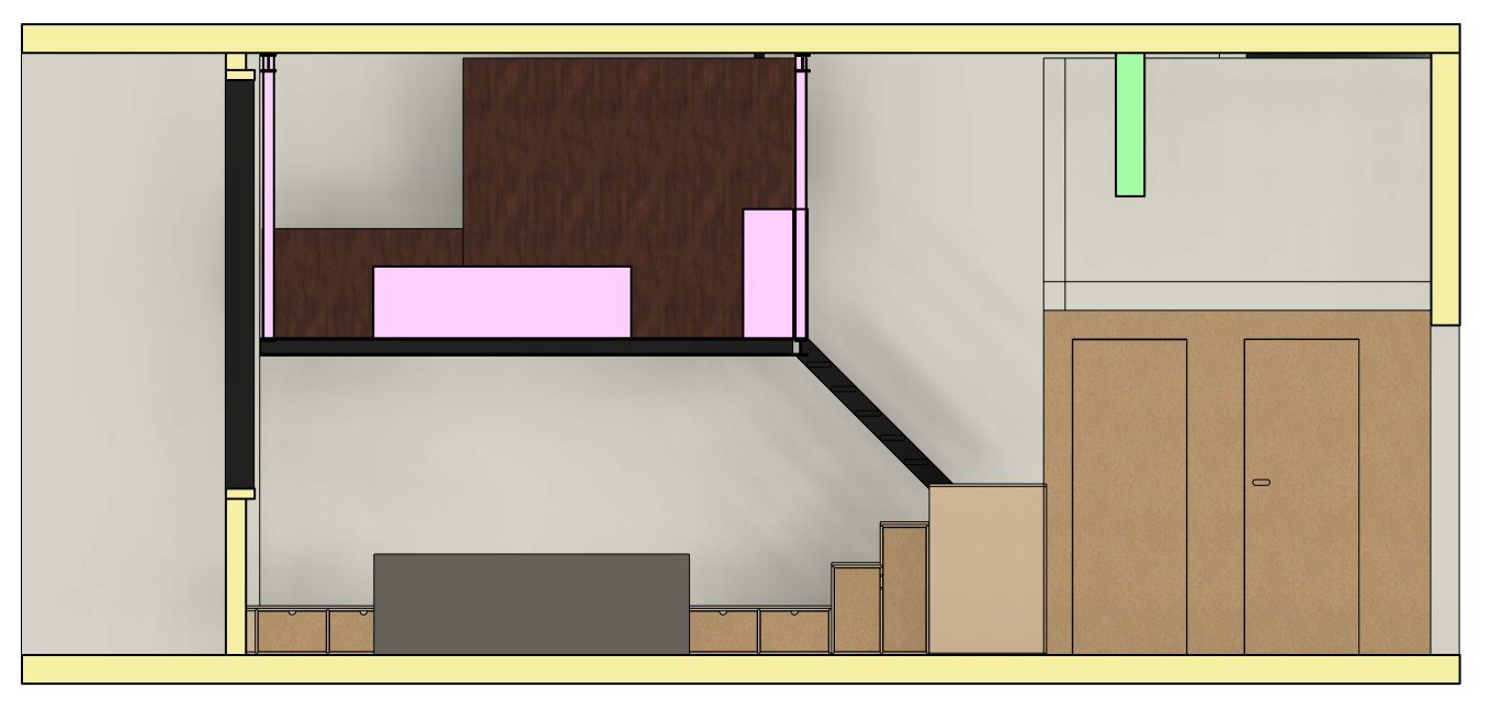 section direction sleeping platform