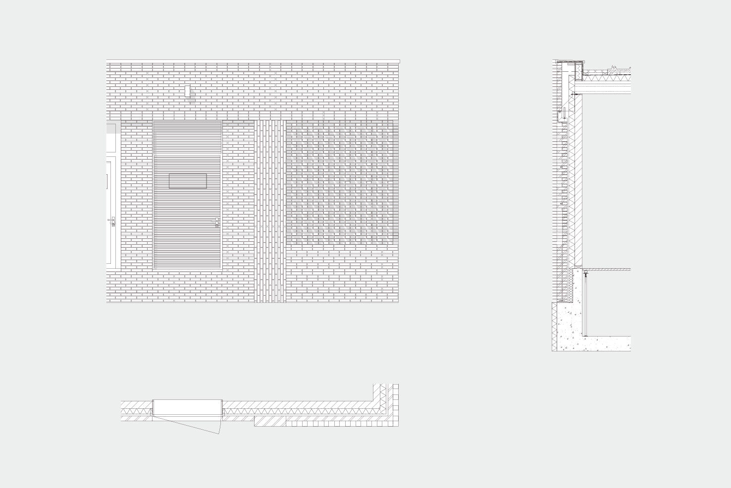 Detail — The facades are a well-balanced composition, featuring patchworks of warm brick combined with technical elements.