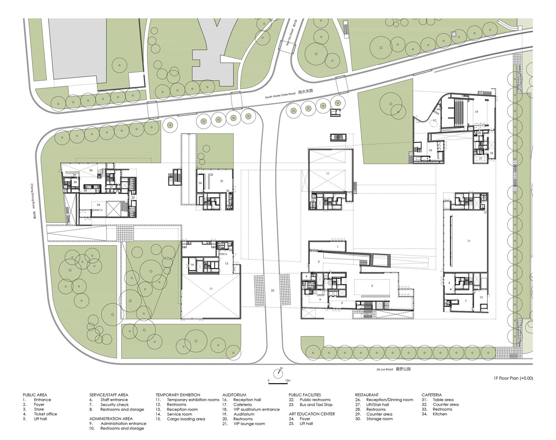 1 F floor plan