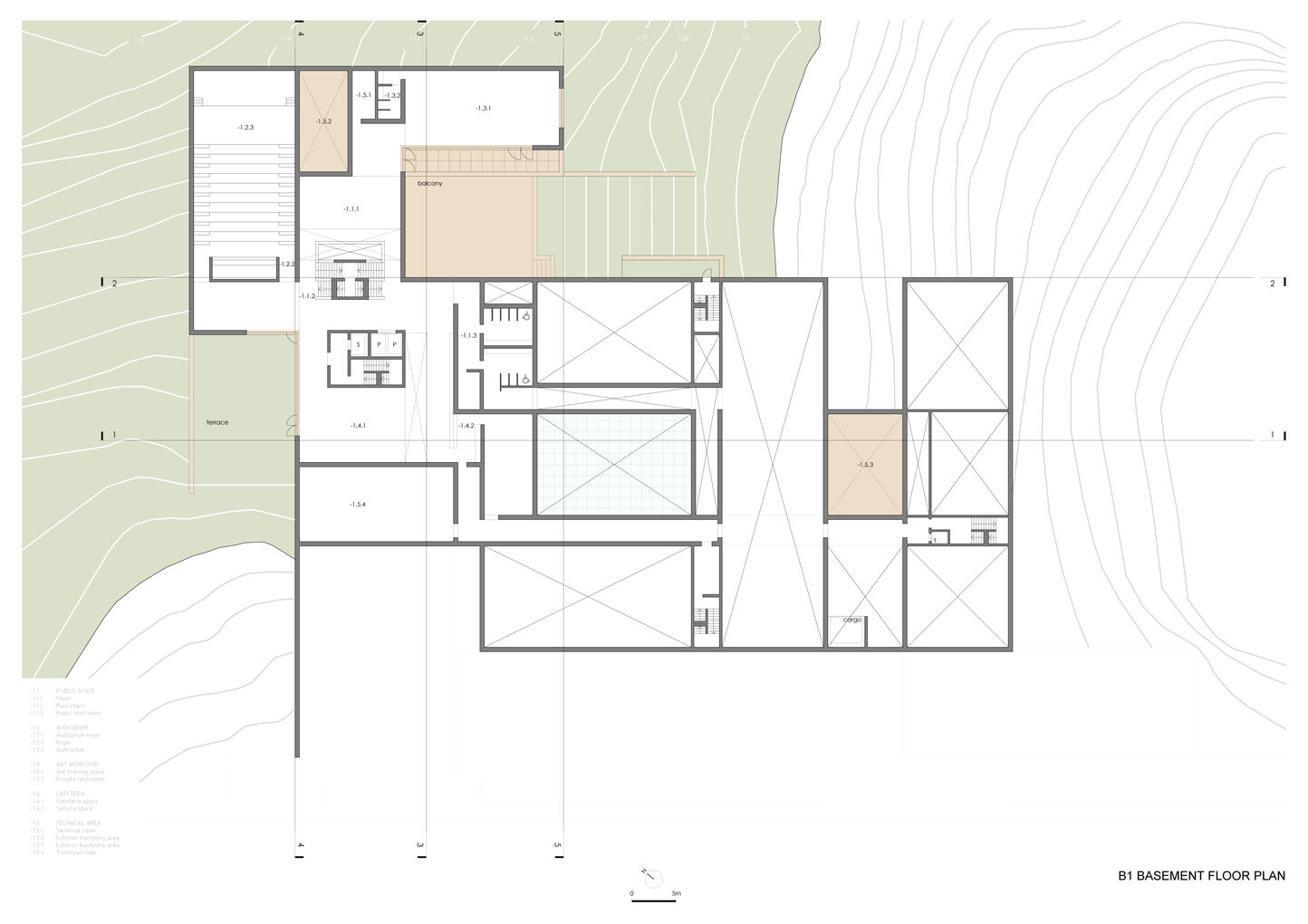 B1 Basement floor plan