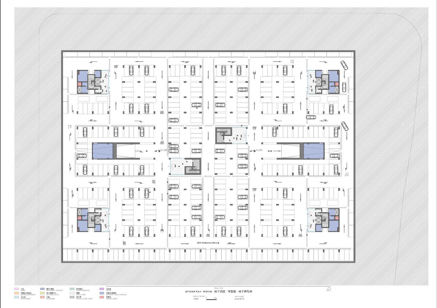 4 B floor plan - Parking spaces