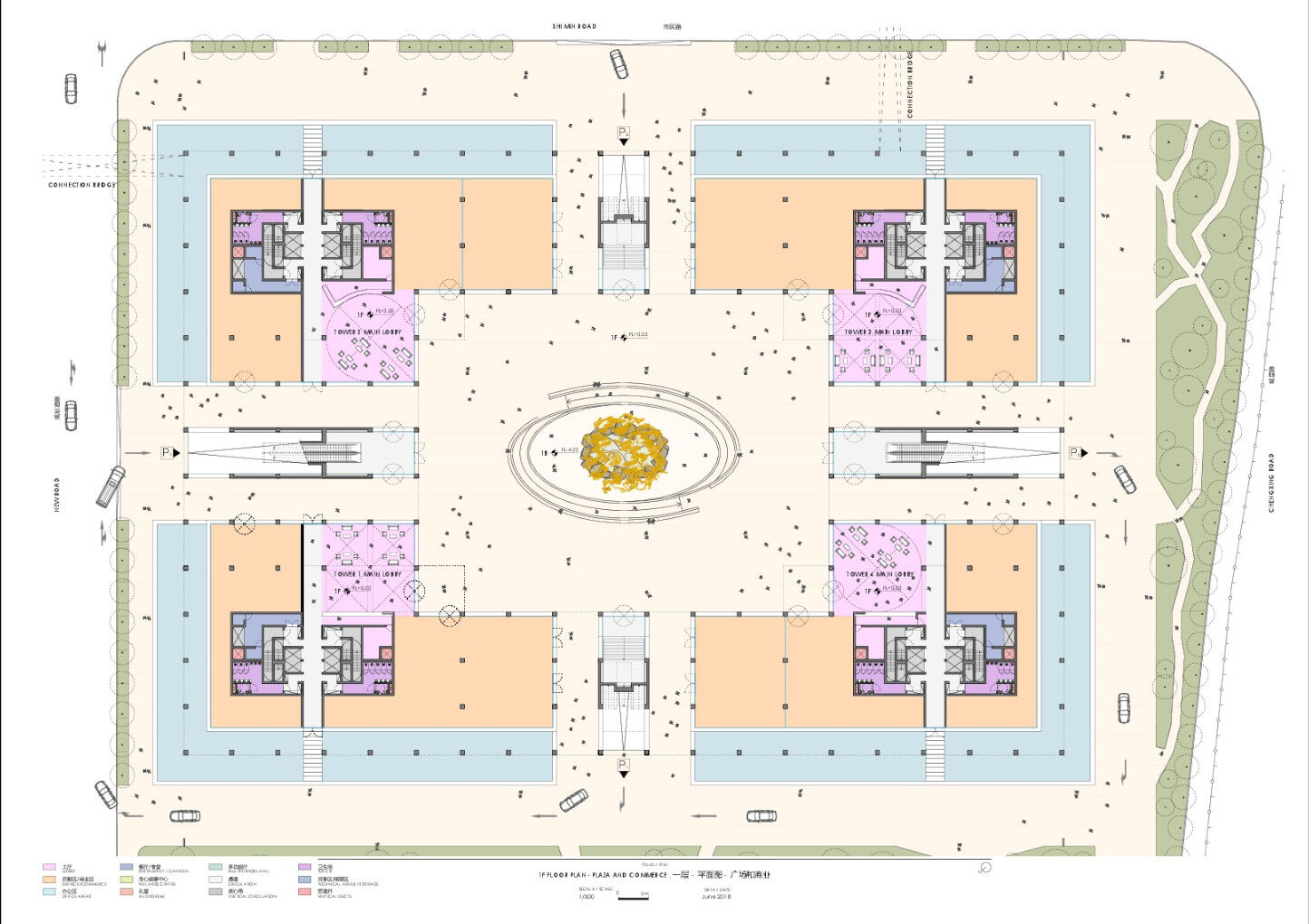 1 st floor plan- Plaza and Commerce