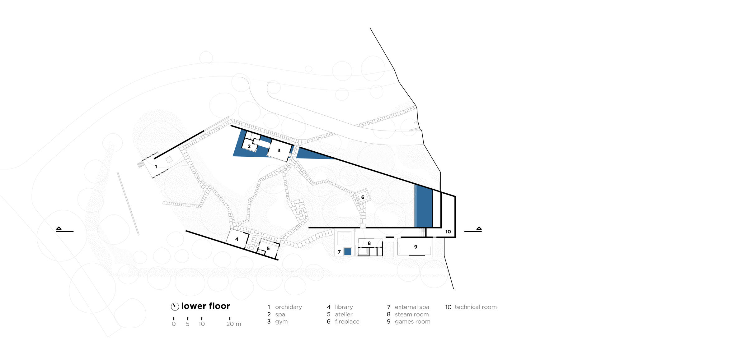 lower floor plan