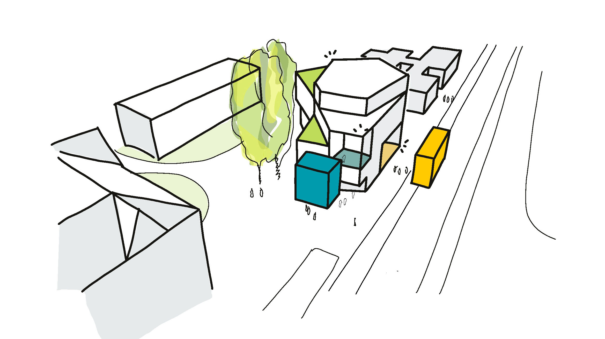 Spatial relation to the outside