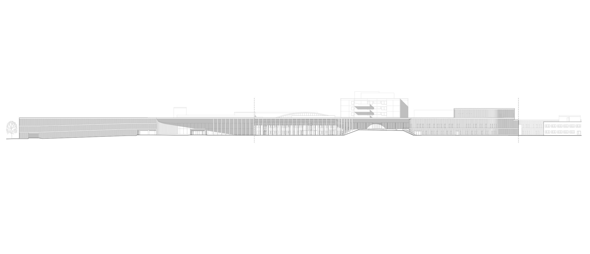 Elevation to north