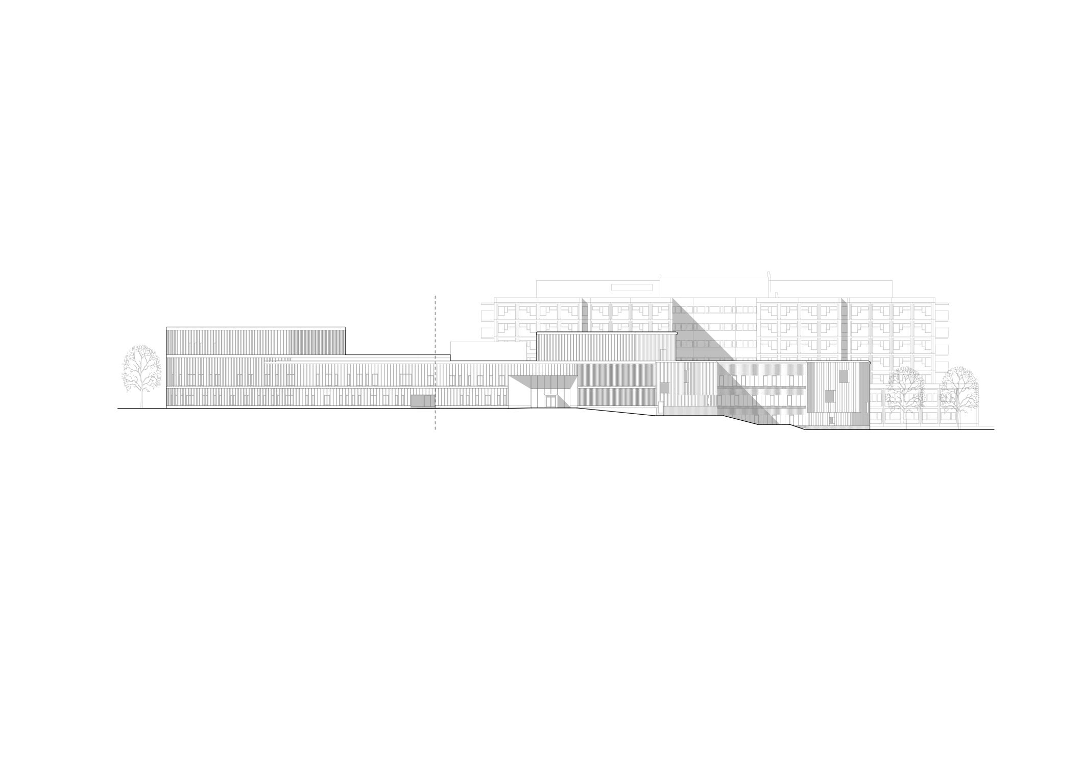 Elevation to west